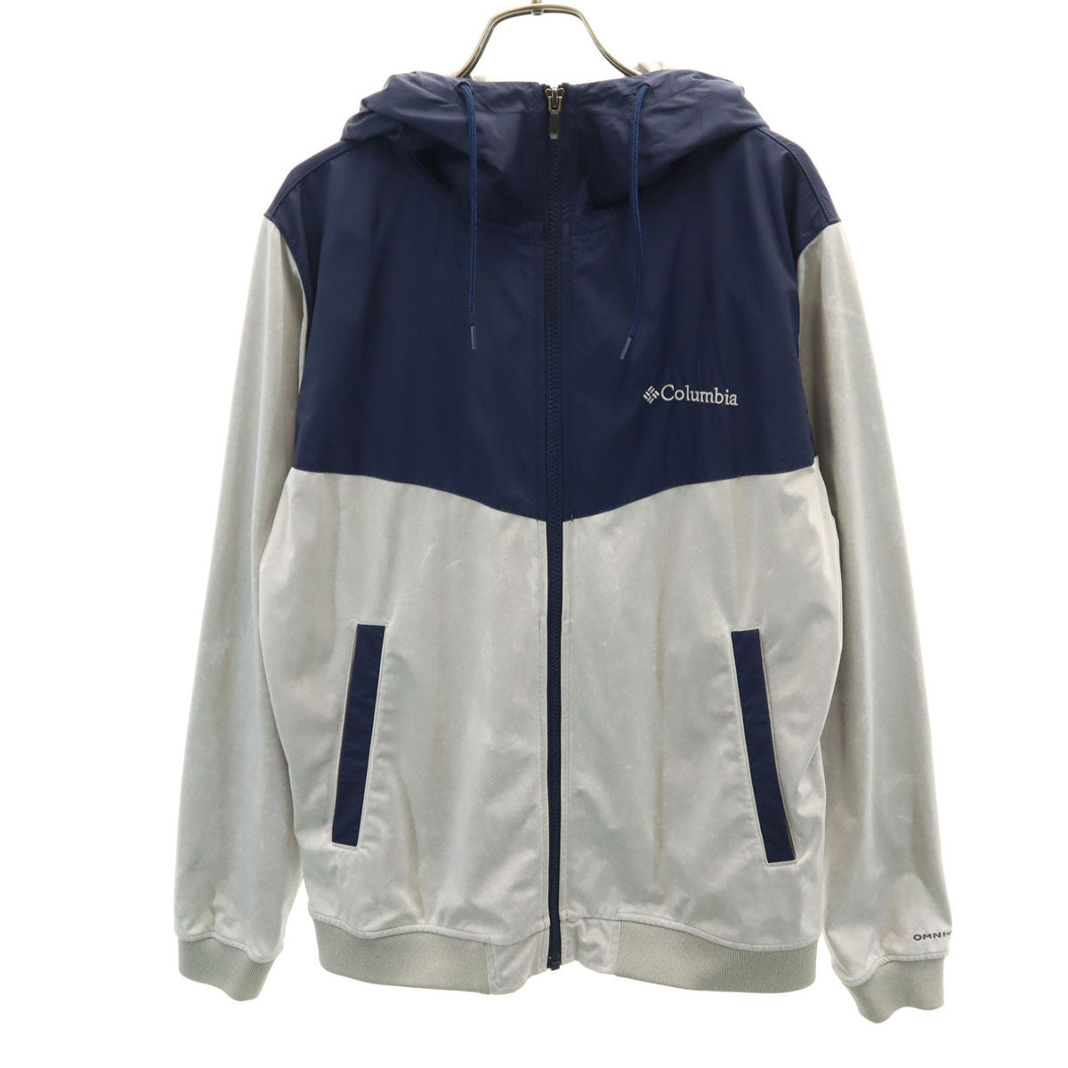 Columbia コロンビア バイカラー 長袖 ジップパーカー S グレー アウトドア メンズ