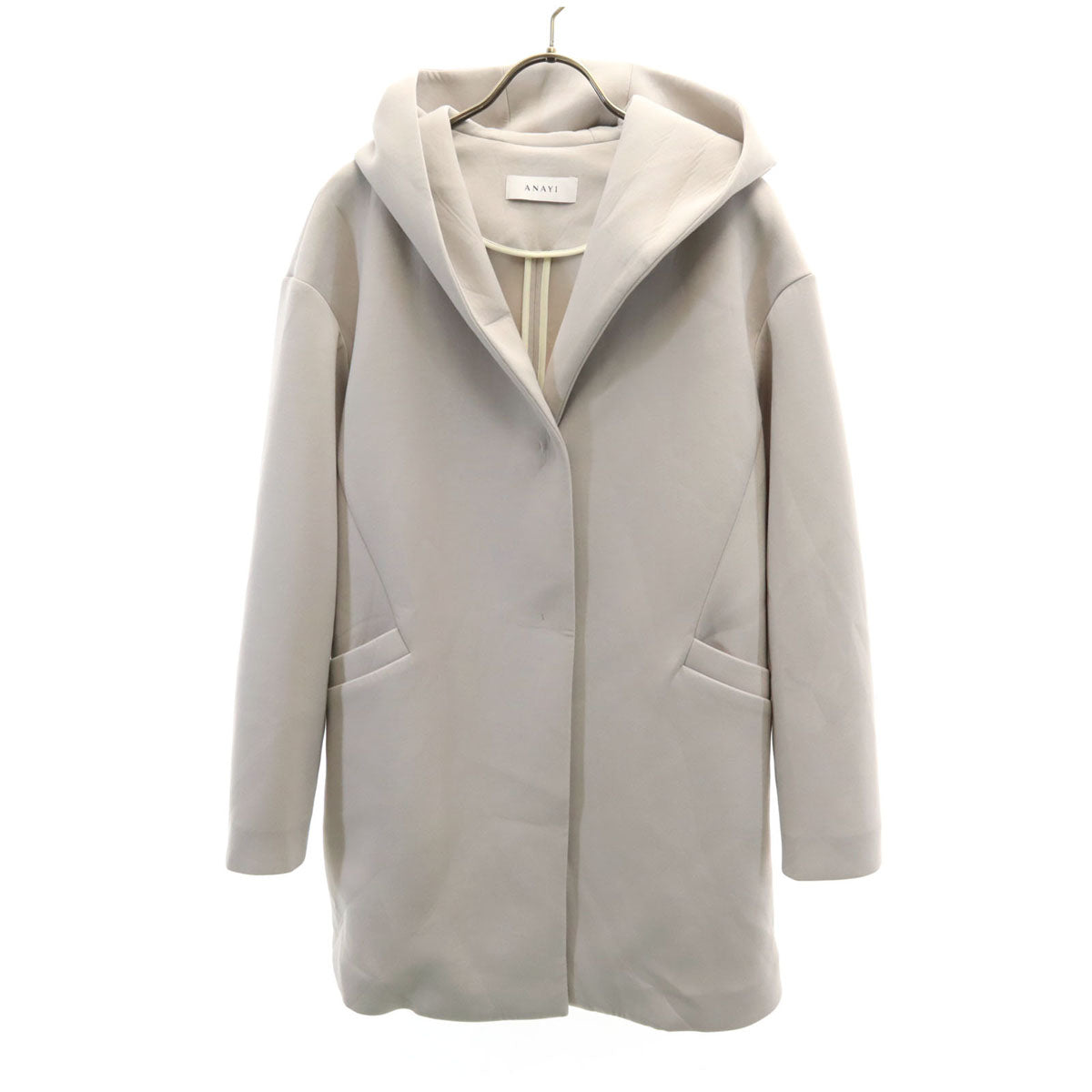 ANAYI アナイ ボンディング フーデット コート 36 グレー レディース