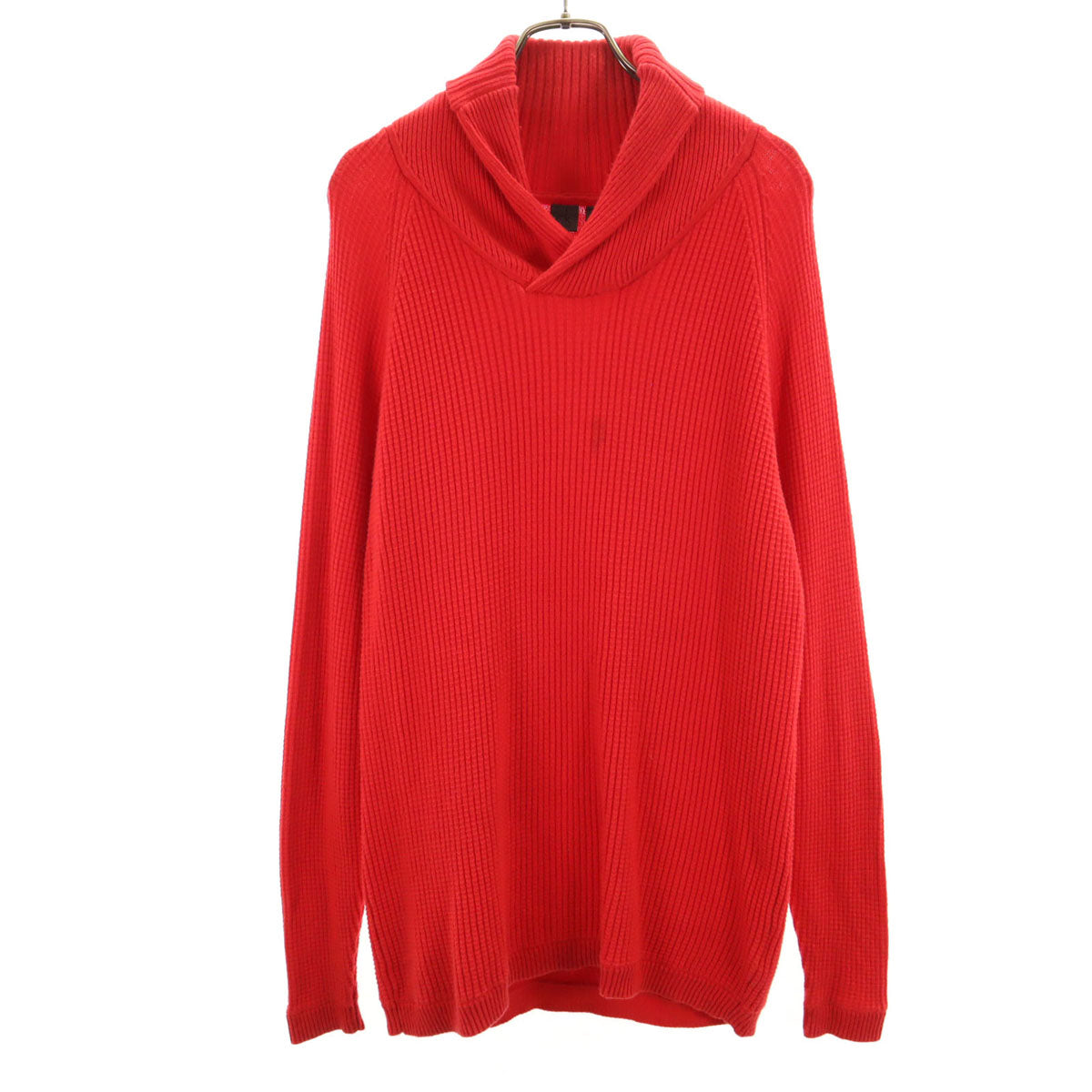 Calvin klein カルバンクライン 長袖 ショールカラー セーター L 赤系 ニット メンズ