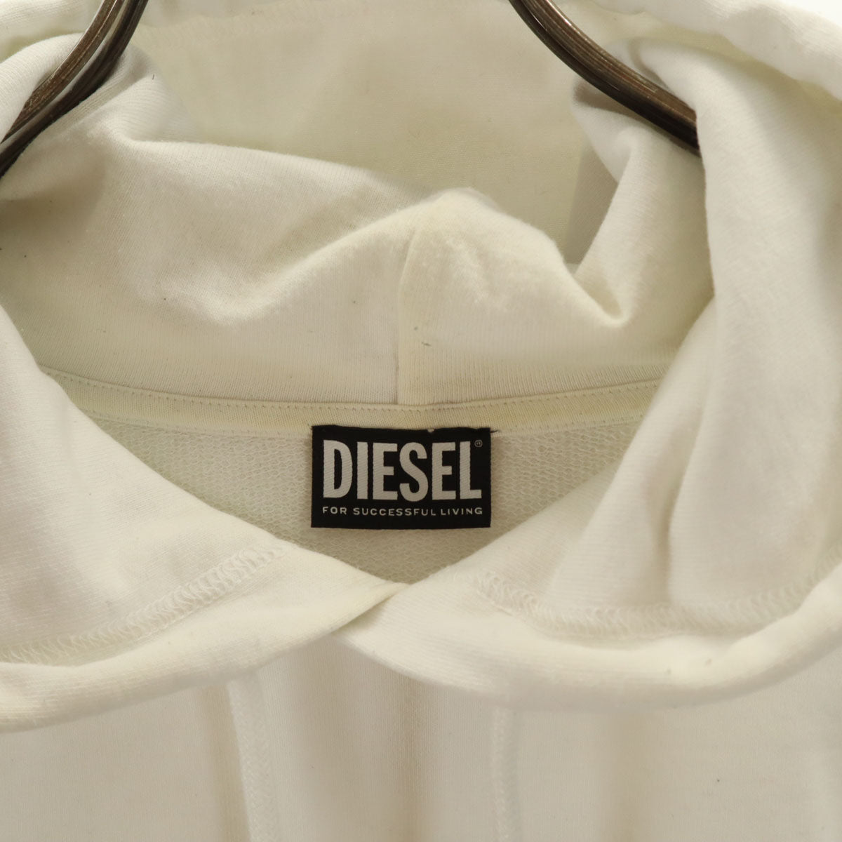 DIESEL ディーゼル coca-cola コカコーラ コラボ めくれロゴ 長袖 スウェットパーカー L ホワイト メンズ
