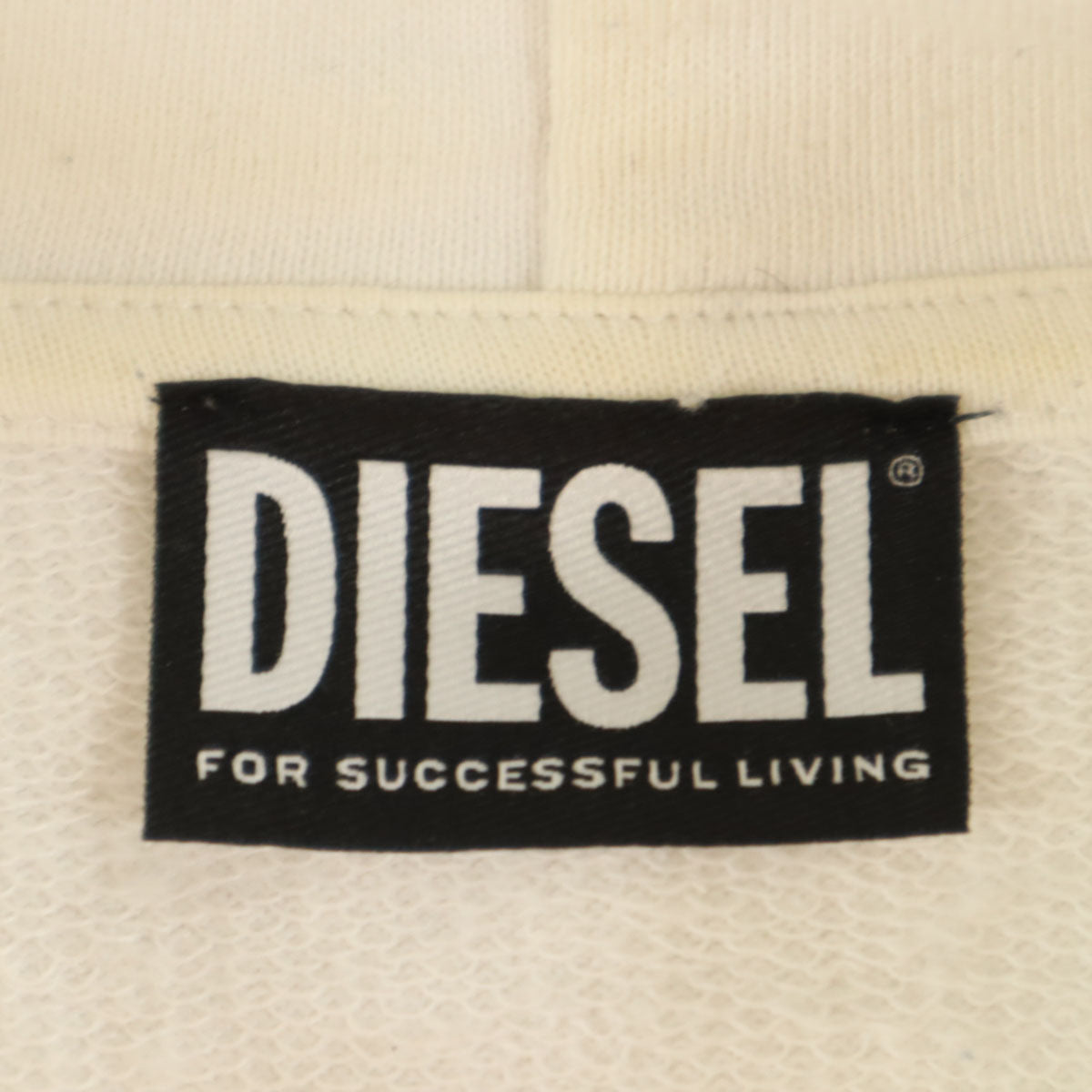 DIESEL ディーゼル coca-cola コカコーラ コラボ めくれロゴ 長袖 スウェットパーカー L ホワイト メンズ