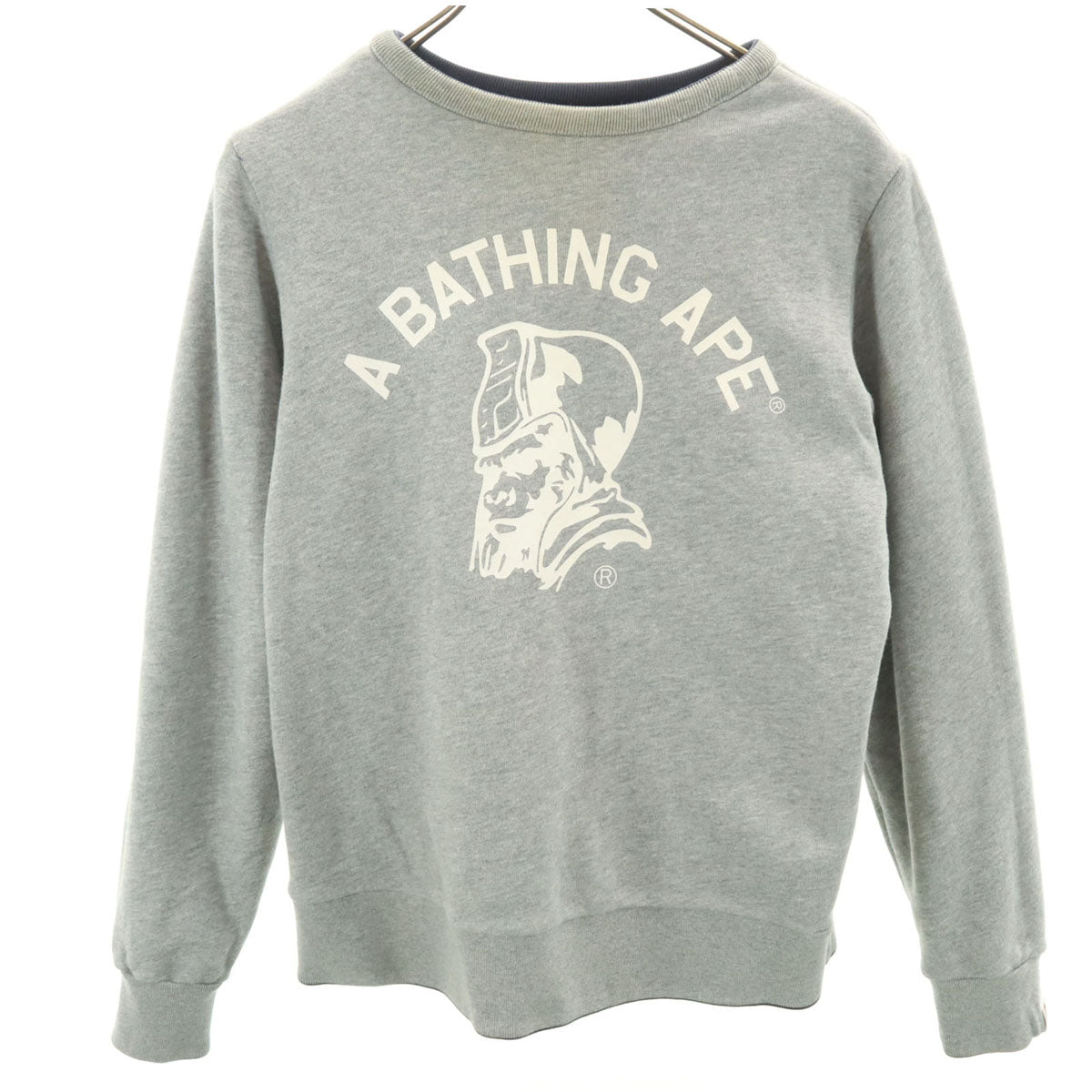 A BATHING APE アベイシングエイプ 長袖 リバーシブル スウェット トレーナー グレー メンズ