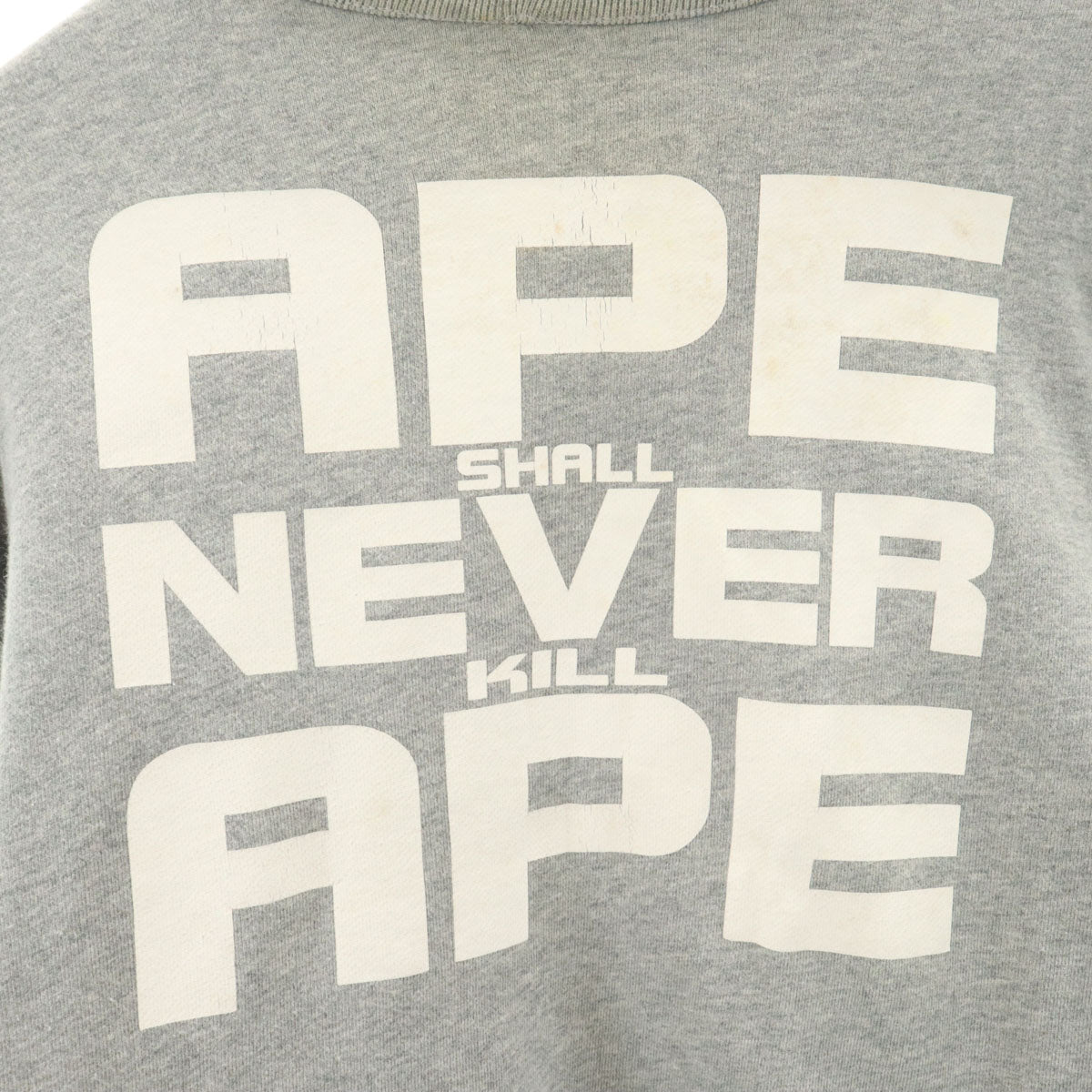 A BATHING APE アベイシングエイプ 長袖 リバーシブル スウェット トレーナー グレー メンズ