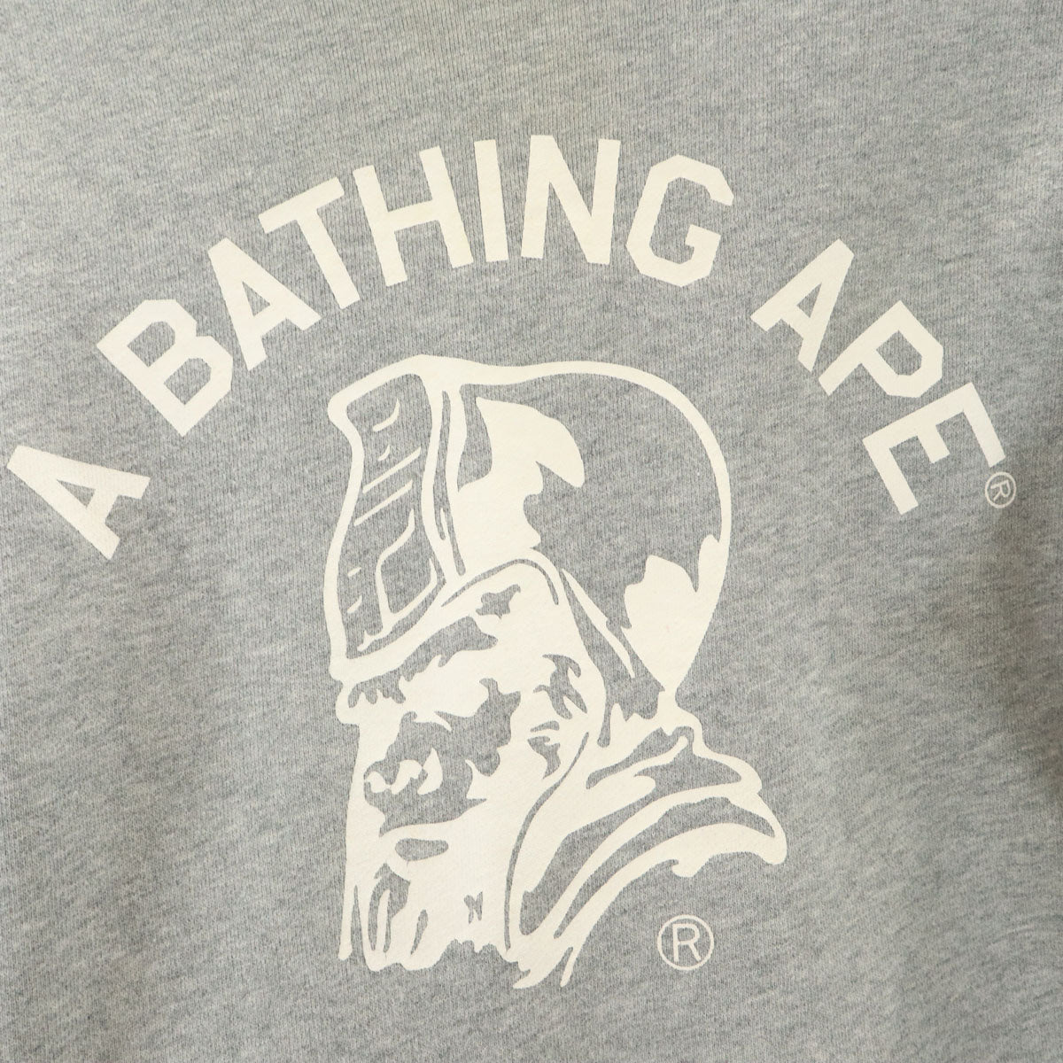 A BATHING APE アベイシングエイプ 長袖 リバーシブル スウェット トレーナー グレー メンズ