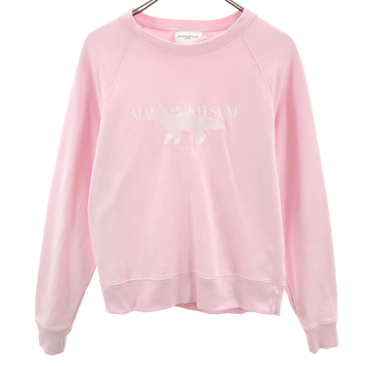 MAISON KITSUNE メゾンキツネ ポルトガル製 長袖 スウェット トレーナー S ピンク レディース