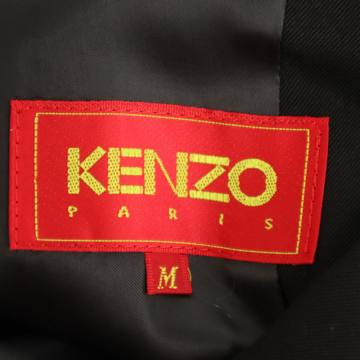 美品 KENZO ケンゾー 90s 日本製 オールド ショールカラー ダブル ジャケット M ブラック レディース