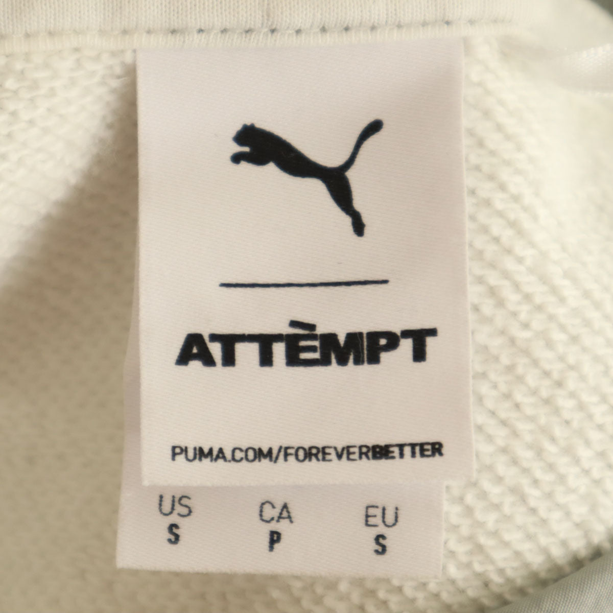 PUMA プーマ ATT_MPT アテンプト コラボ 長袖 スウェットパーカー S ホワイト メンズ
