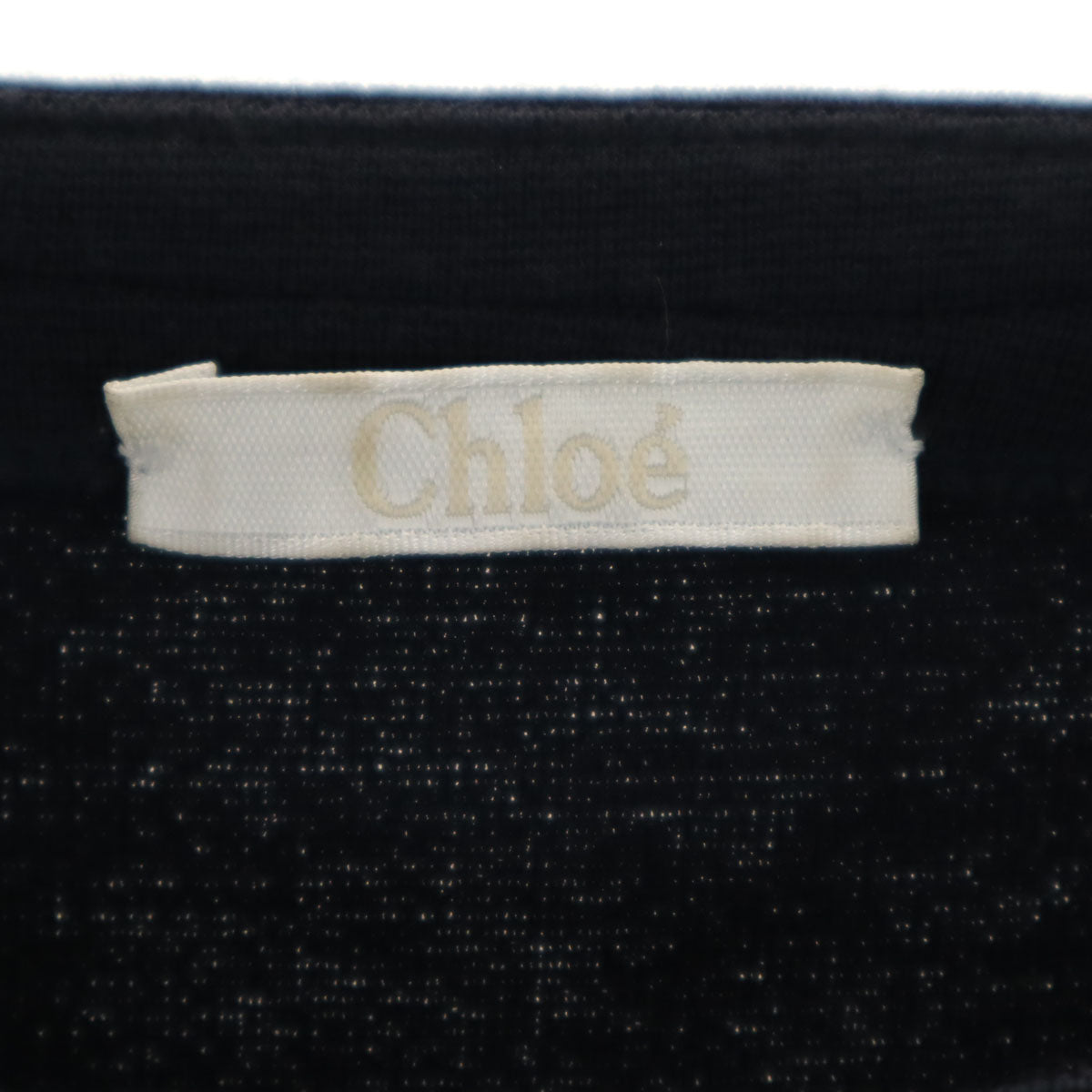 Chloe クロエ イタリア製 長袖 ニット XS ネイビー レディース