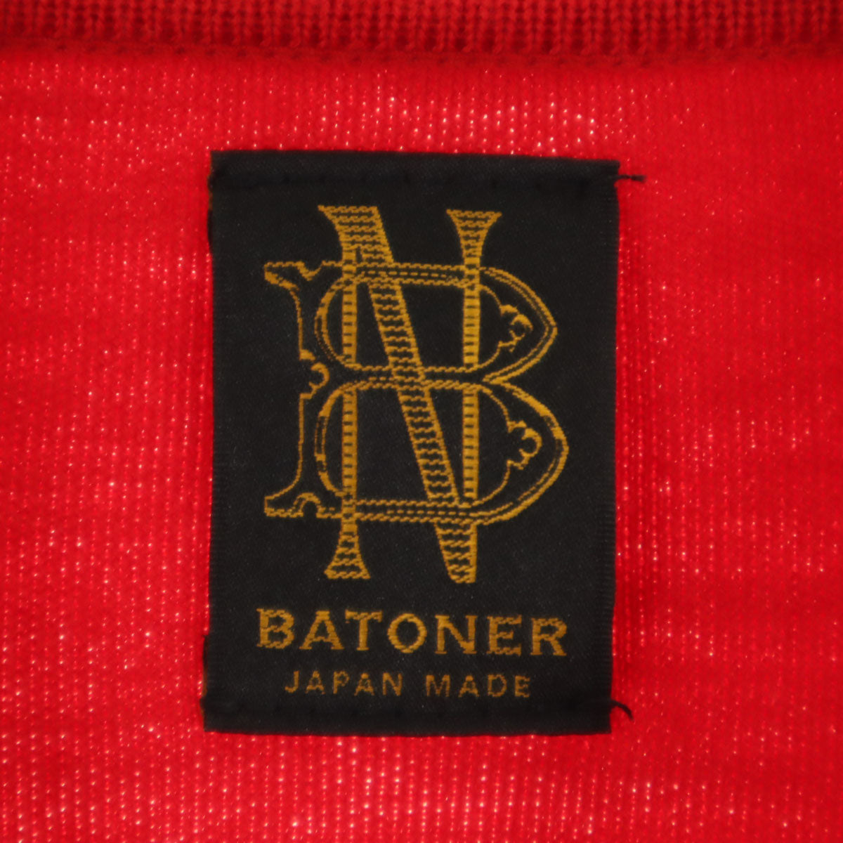 BATONER バトナー 日本製 ノースリーブ ニット ワンピース 1 レッド レディース