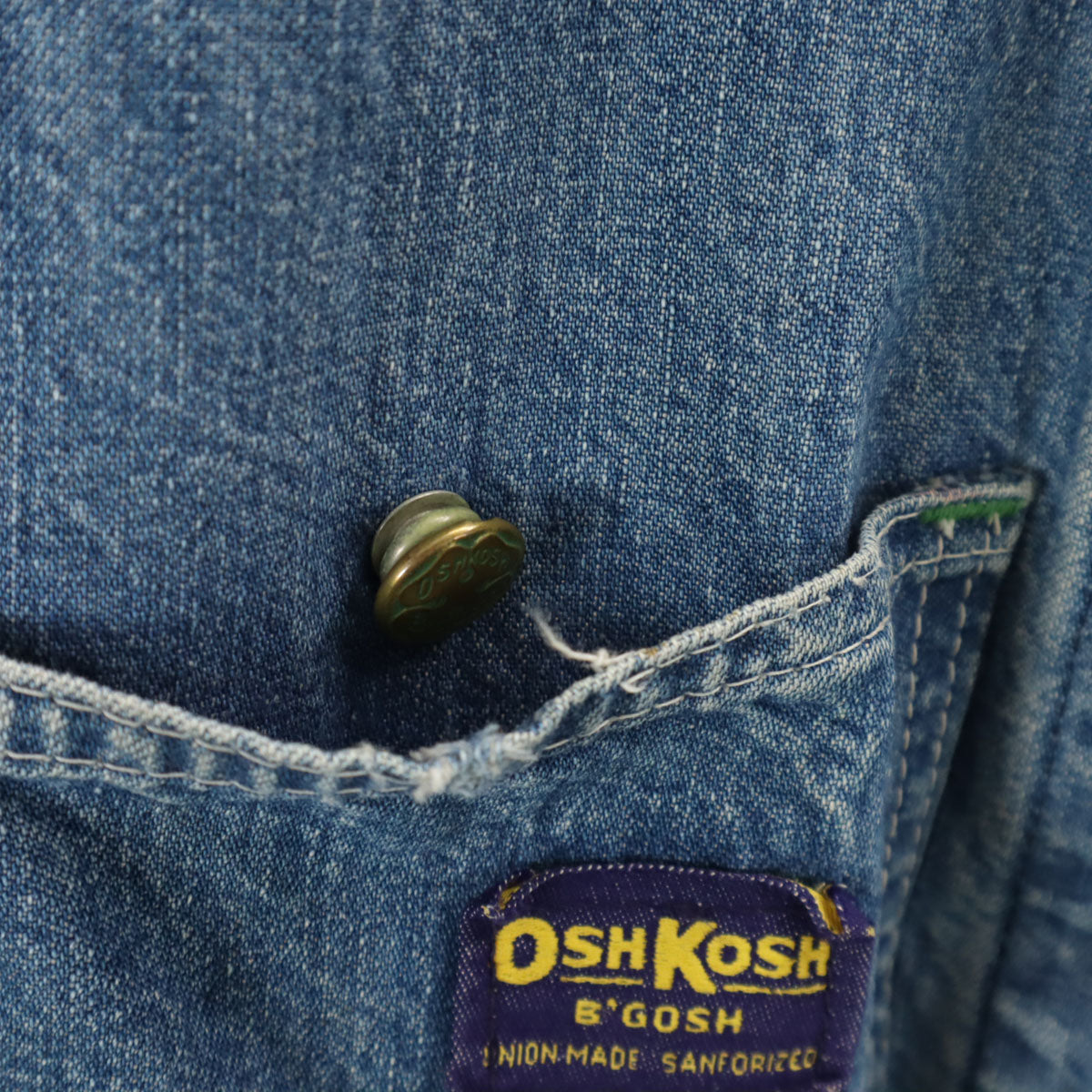 OSHKOSH オシュコシュ 70s 80s ヴィンテージ デニム カバーオール ウォッシュブルー メンズ