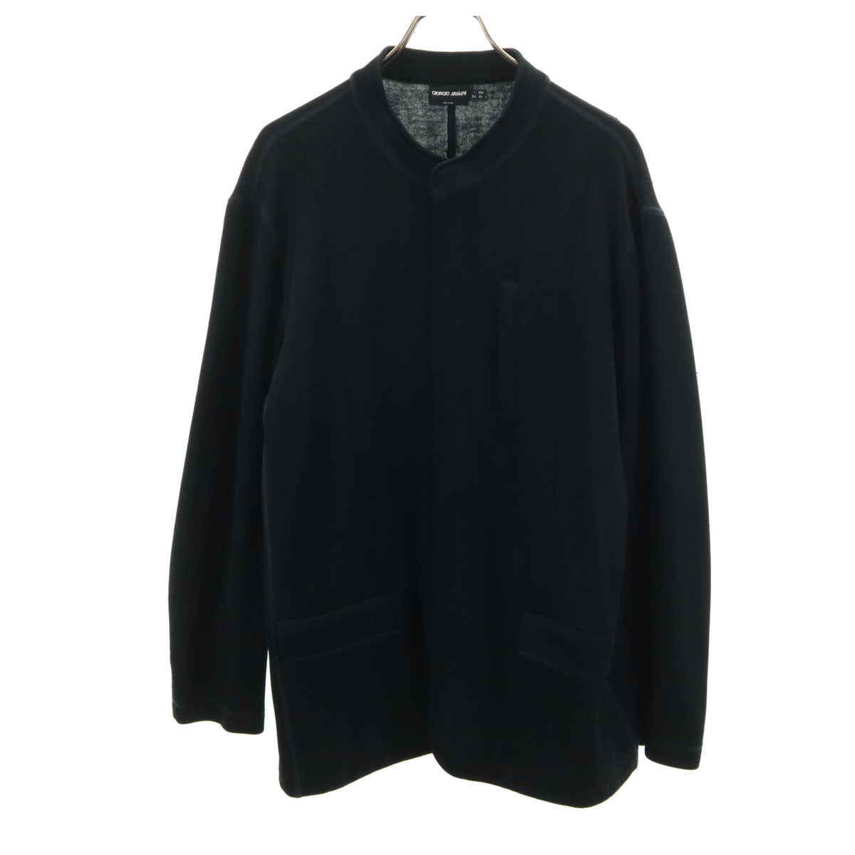 GIORGIO ARMANI ジョルジオアルマーニ イタリア製 ジップジャケット 52 ブラック メンズ
