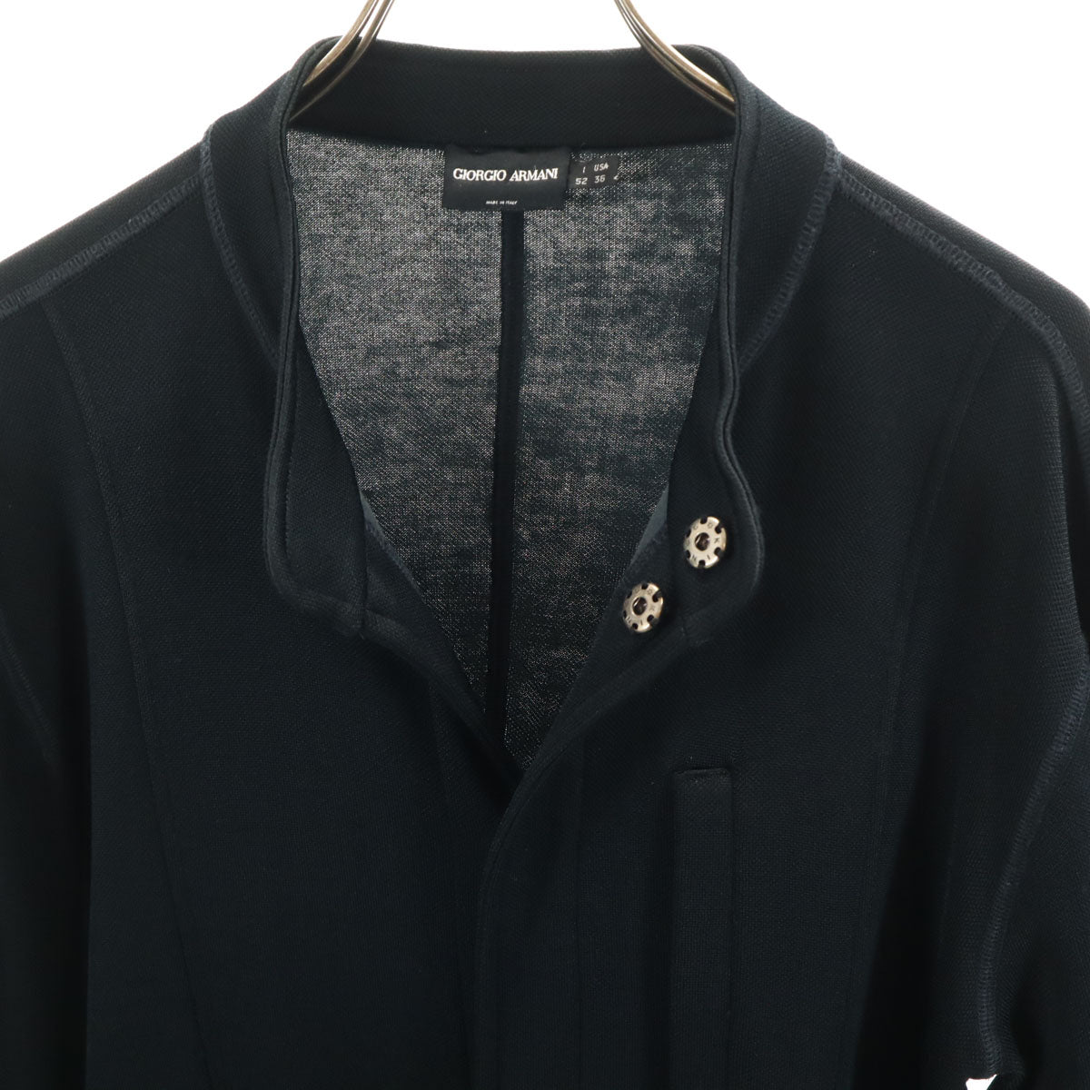 GIORGIO ARMANI ジョルジオアルマーニ イタリア製 ジップジャケット 52 ブラック メンズ