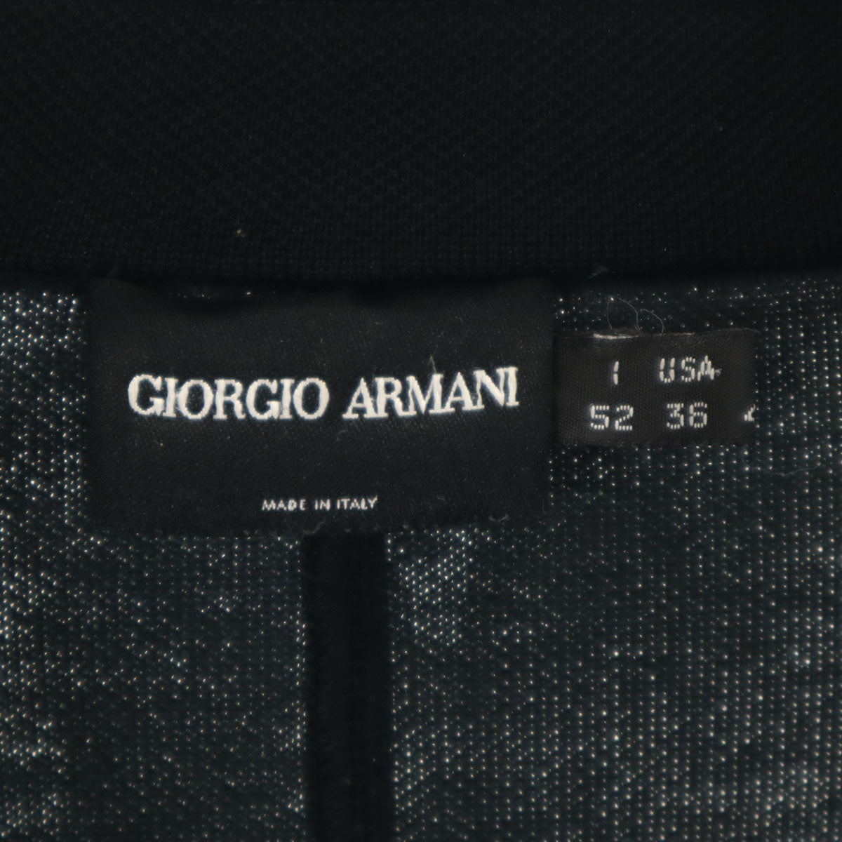 GIORGIO ARMANI ジョルジオアルマーニ イタリア製 ジップジャケット 52 ブラック メンズ