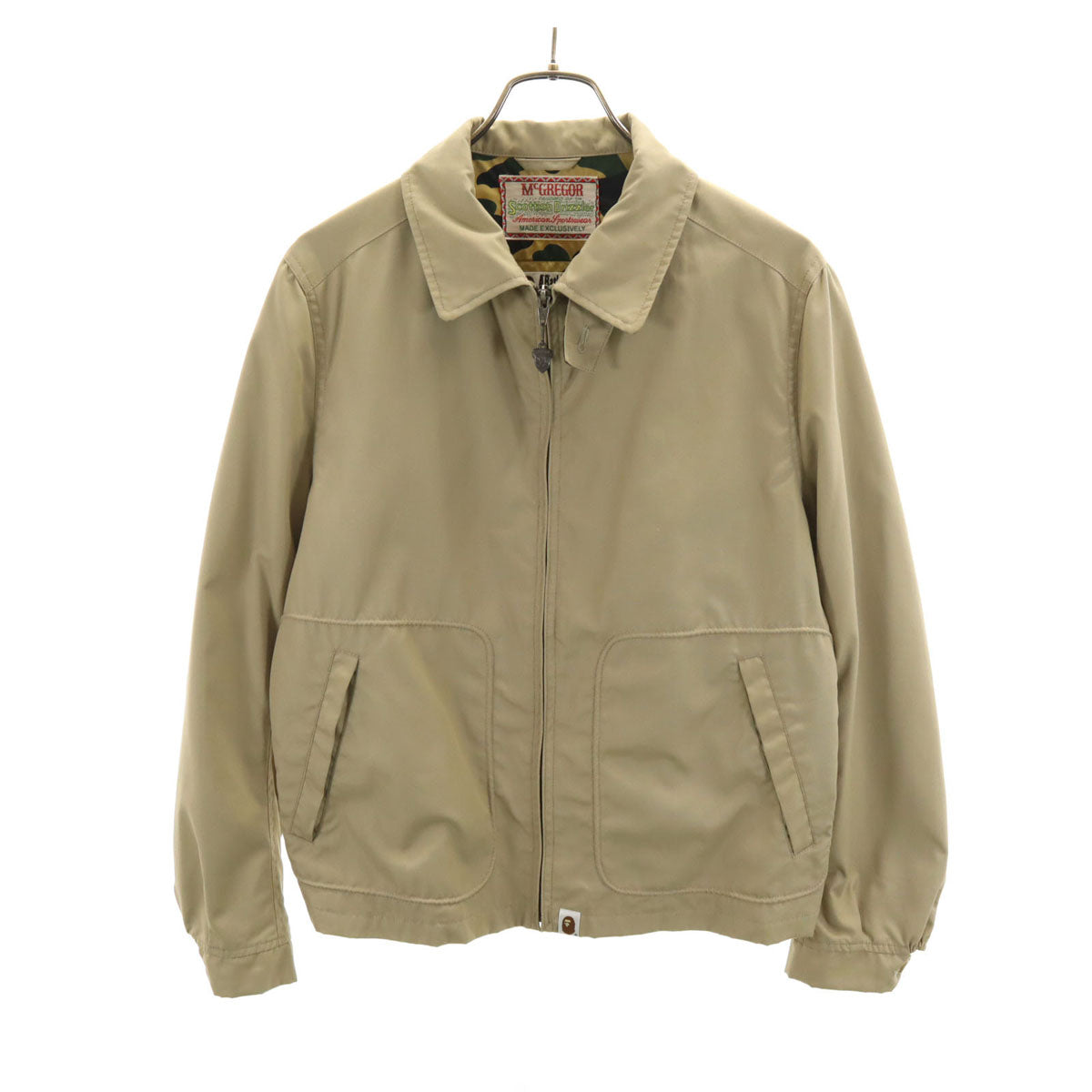 A BATHING APE アベイシングエイプ McGREGOR マックレガー コラボ 日本製 ブルゾン S ベージュ ジャケット メンズ