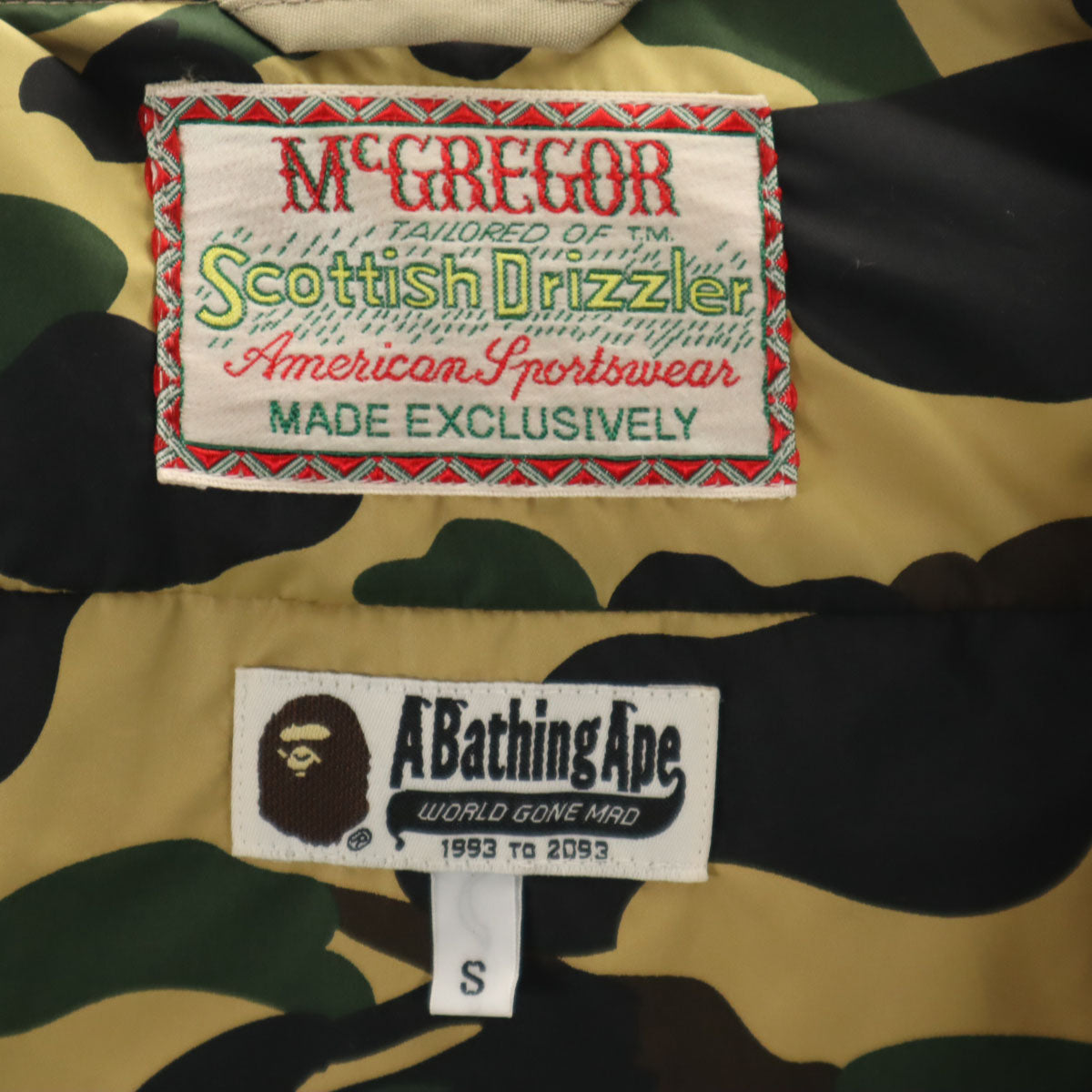 A BATHING APE アベイシングエイプ McGREGOR マックレガー コラボ 日本製 ブルゾン S ベージュ ジャケット メンズ