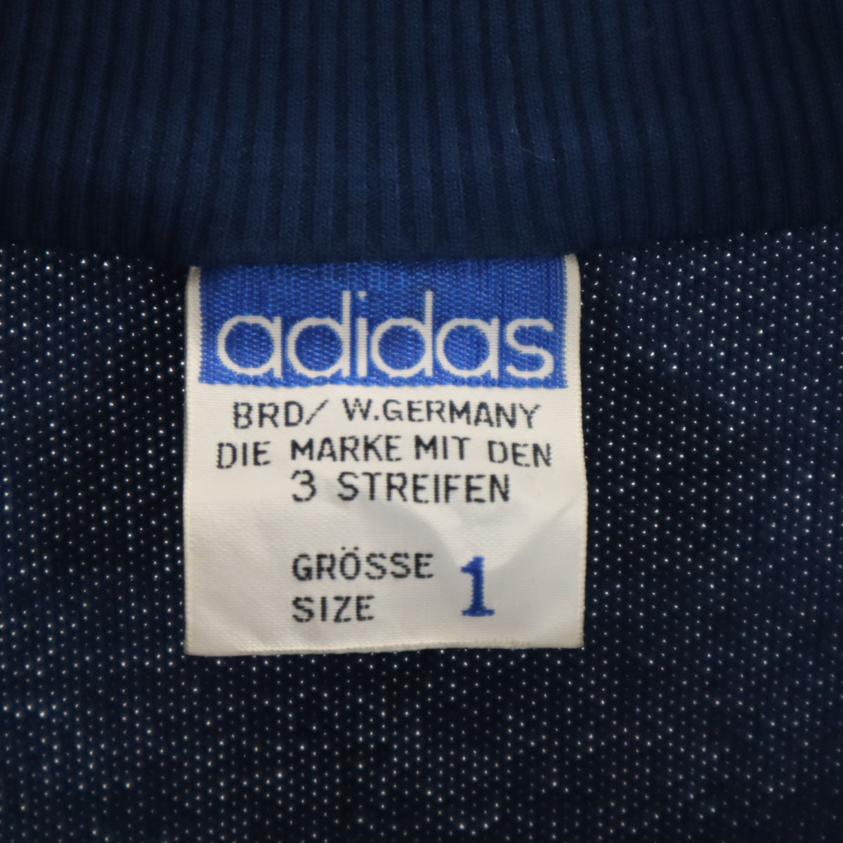 美品 adidas アディダス 70s ADS-3 デッドストック ヴィンテージ 西ドイツタグ トラックジャケット 1 ネイビー ジャージ デサント メンズ