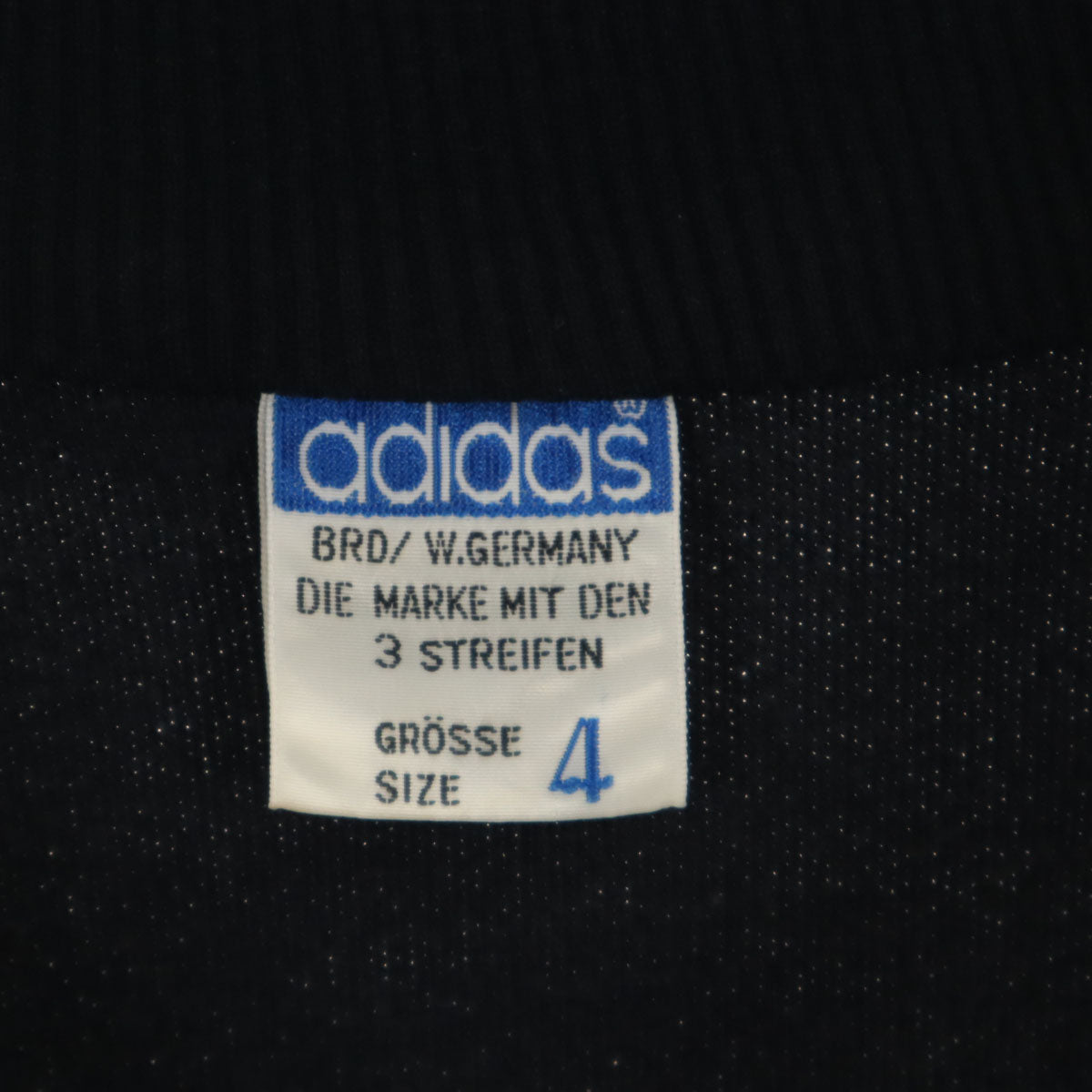 adidas アディダス 70s ADS-3F ヴィンテージ 西ドイツタグ トラックジャケット 4 ブラック ジャージ デサント メンズ