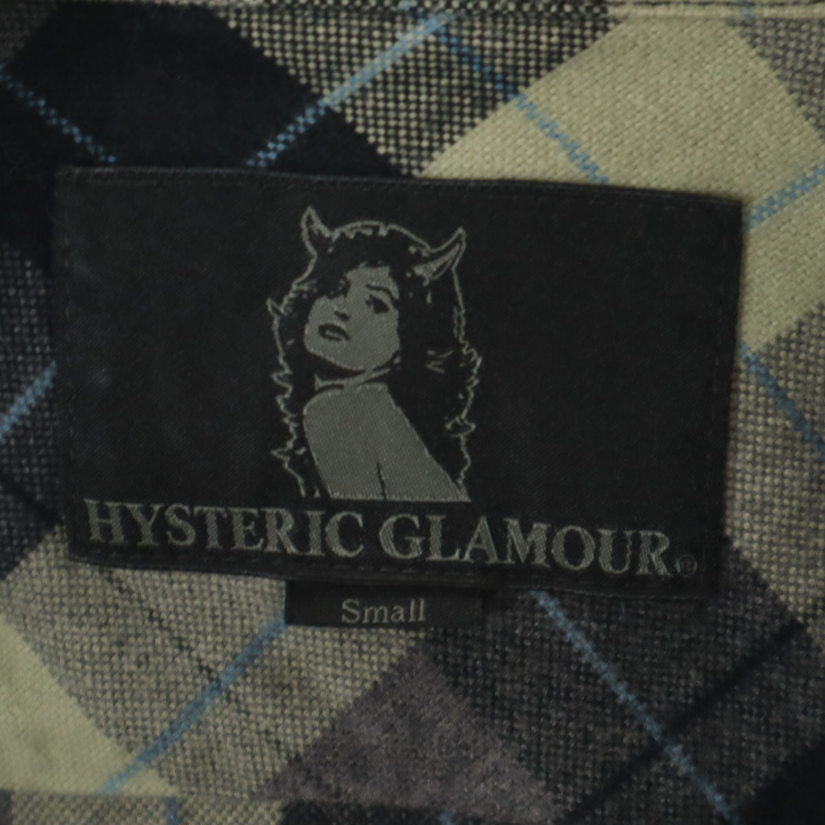 HYSTERIC GLAMOUR ヒステリックグラマー 日本製 チェック柄 長袖 シャツジャケット S グレー系 メンズ