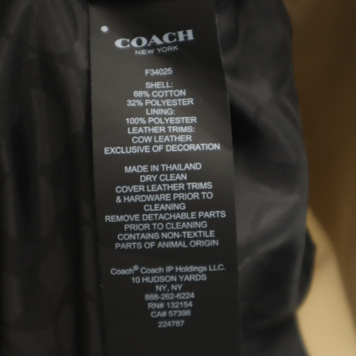 COACH コーチ トレンチコート S ベージュ F34025 レディース