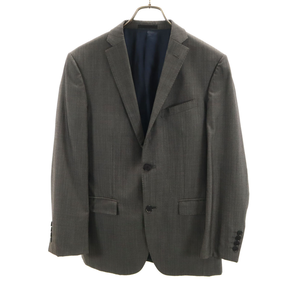 BURBERRY BLACK LABEL バーバリーブラックレーベル 日本製 ヘリンボーン テーラードジャケット 36 グレー 三陽商会 メンズ