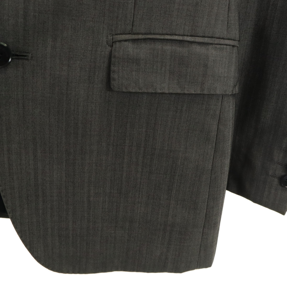 BURBERRY BLACK LABEL バーバリーブラックレーベル 日本製 ヘリンボーン テーラードジャケット 36 グレー 三陽商会 メンズ