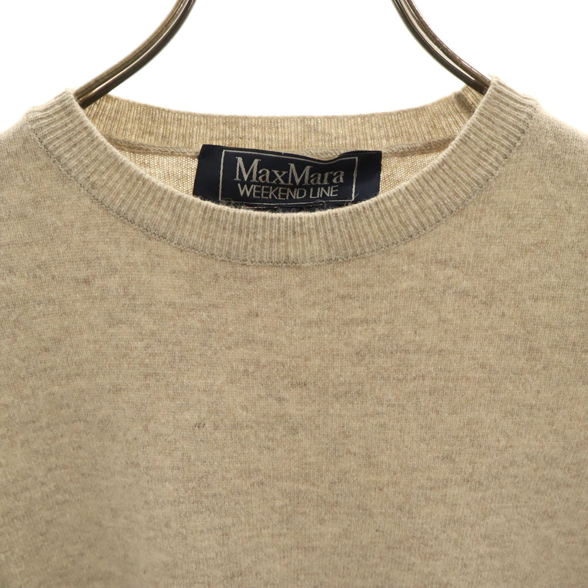 MAX MARA WEEK END LINE マックスマーラウィークエンドライン イタリア製 半袖 ニット M グレージュ セーター レディース