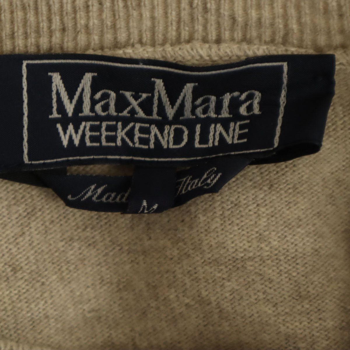 MAX MARA WEEK END LINE マックスマーラウィークエンドライン イタリア製 半袖 ニット M グレージュ セーター レディース
