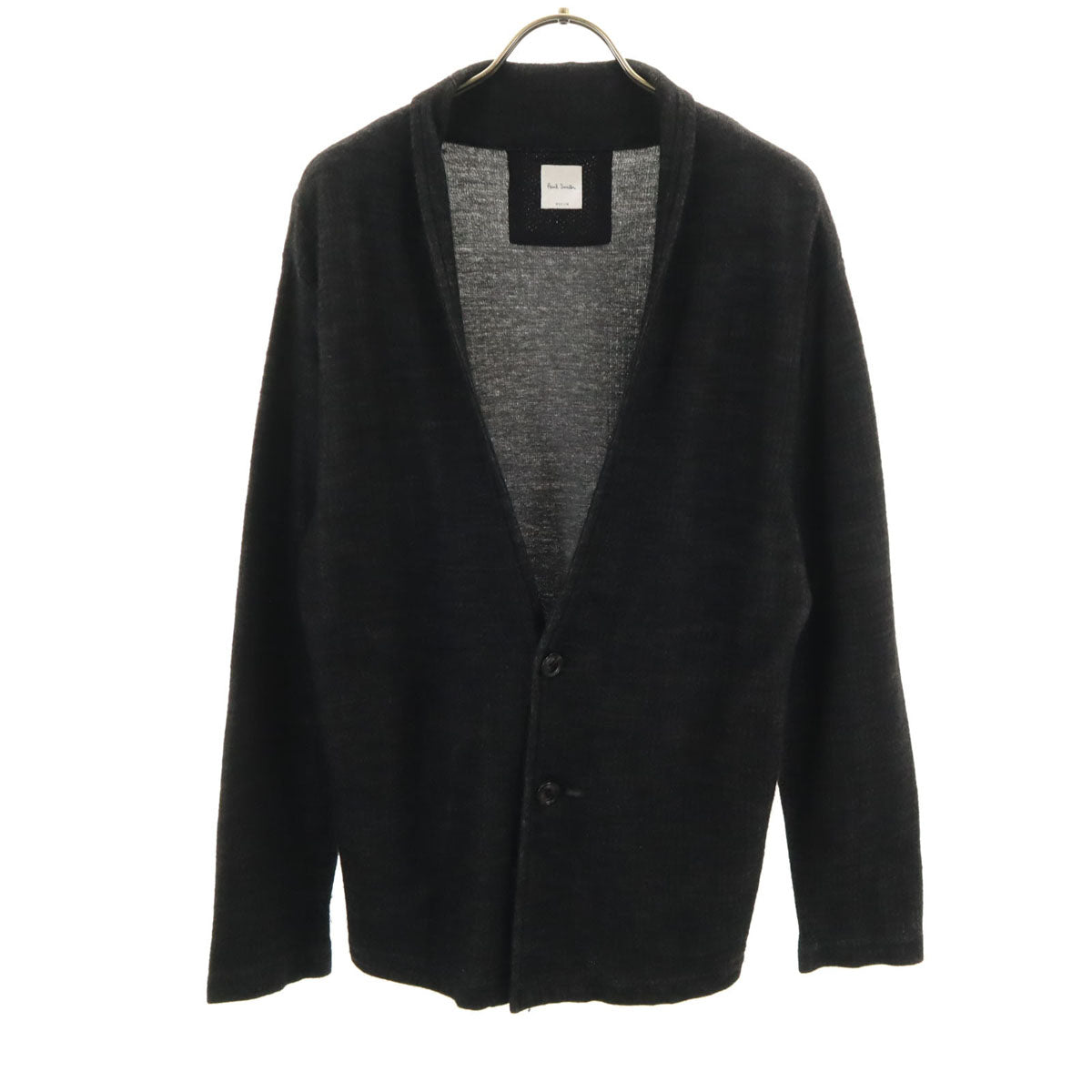 Paul Smith ポールスミス 日本製 長袖 ニットカーディガン M ブラック系 メンズ