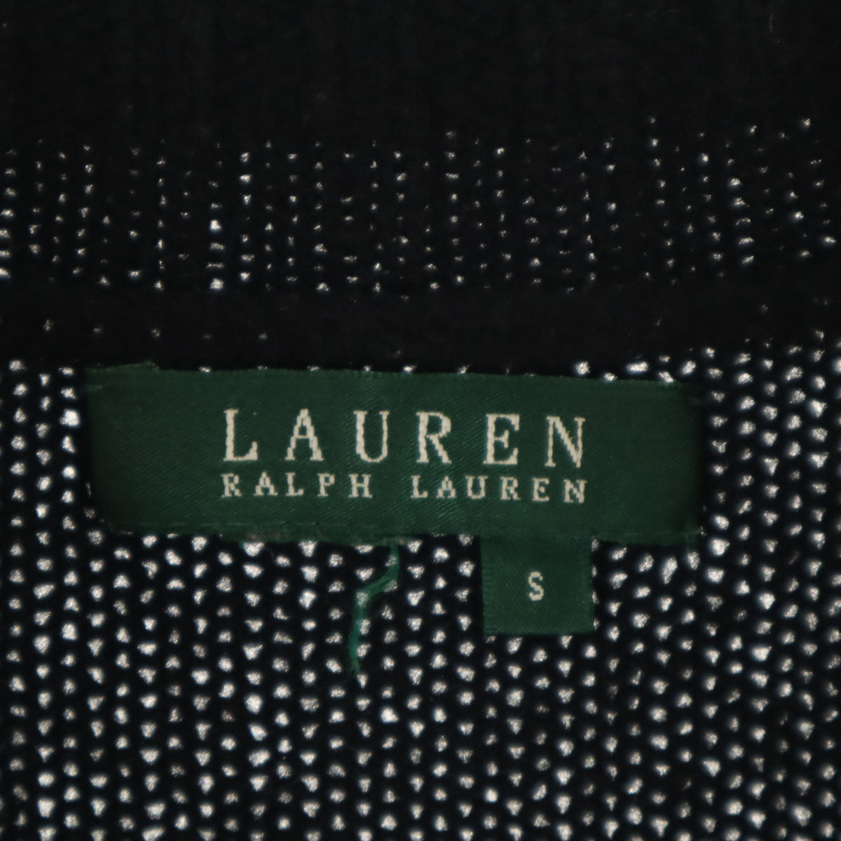 LAUREN RALPH LAUREN ローレンラルフローレン 長袖 ハーフボタン セーター S 黒 ニット 龍 レディース