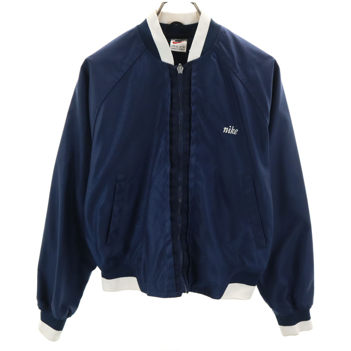 NIKE ナイキ 90s 00s 白タグ オールド ブルゾン M 8-10 ネイビー ジャケット キッズ