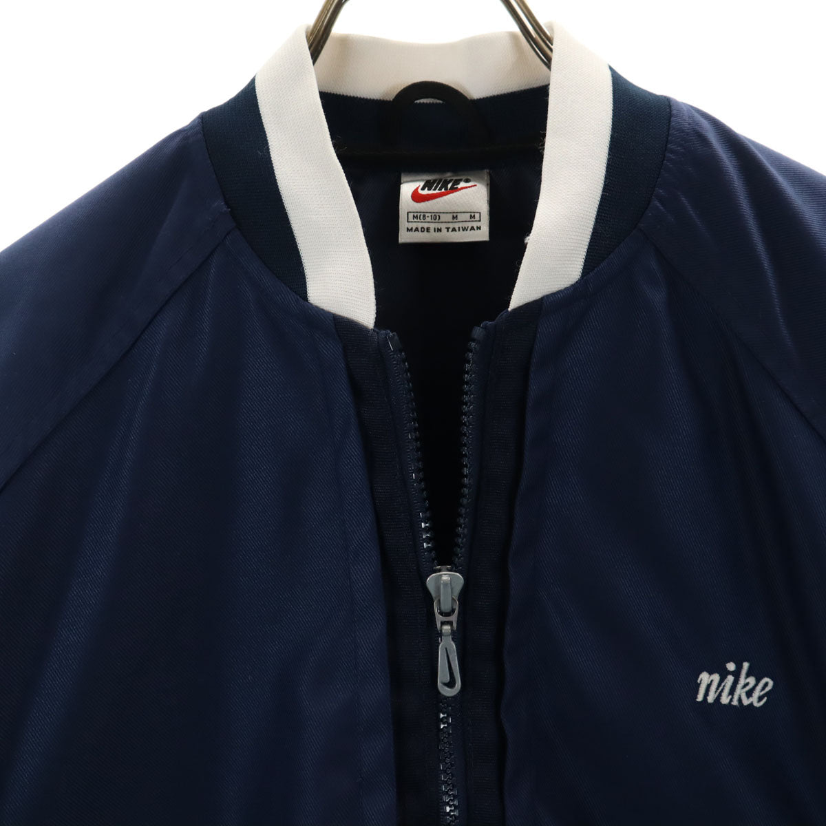 NIKE ナイキ 90s 00s 白タグ オールド ブルゾン M 8-10 ネイビー ジャケット キッズ