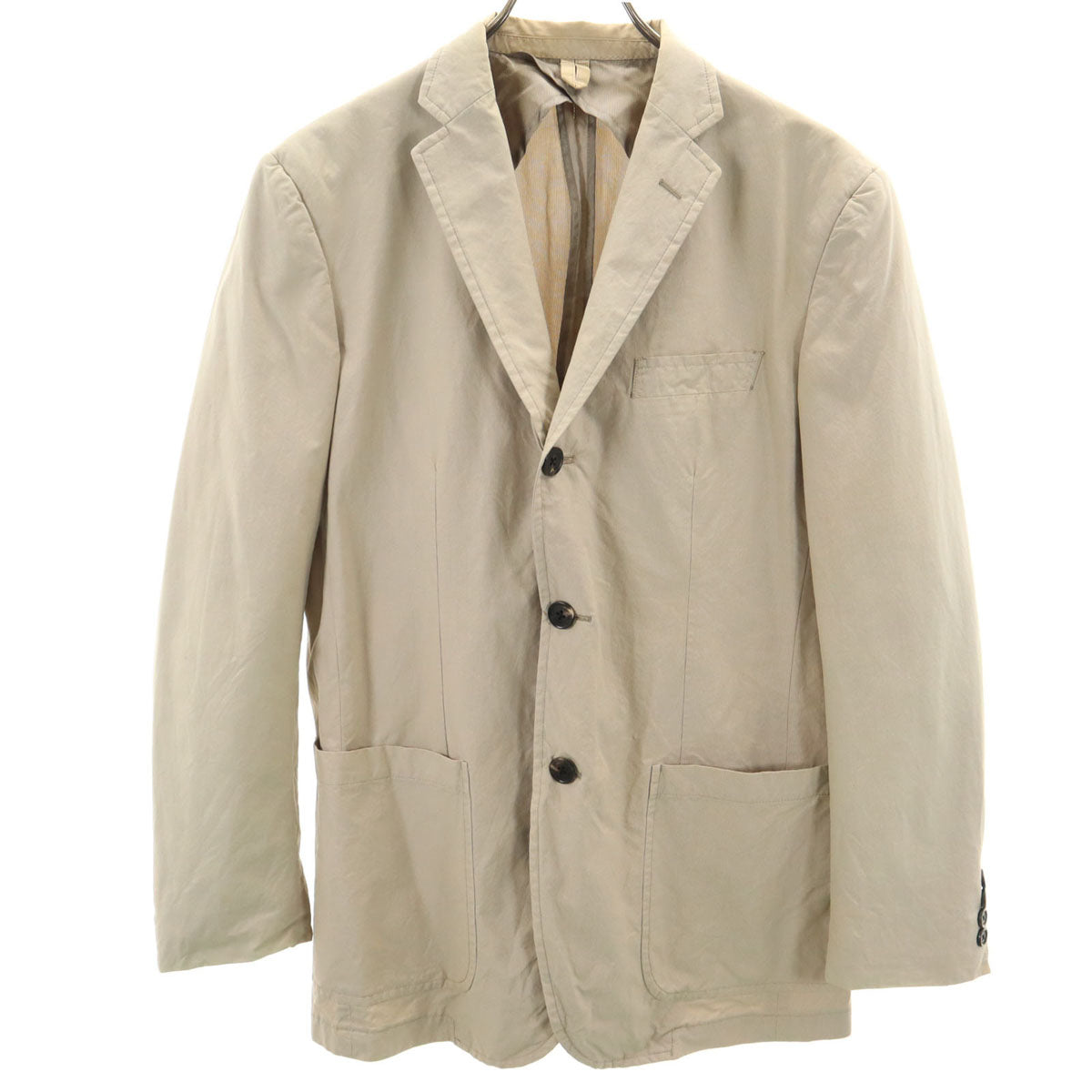 BURBERRY LONDON バーバリーロンドン 日本製 テーラードジャケット 38 グレージュ 三陽商会 メンズ