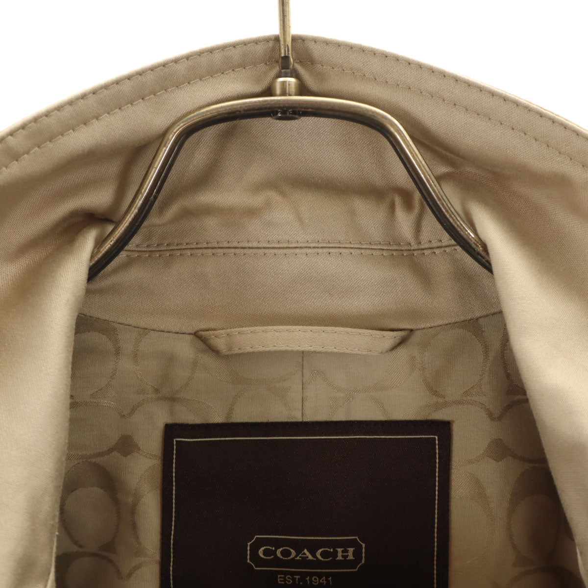 COACH コーチ ステンカラーコート XS ベージュ レディース