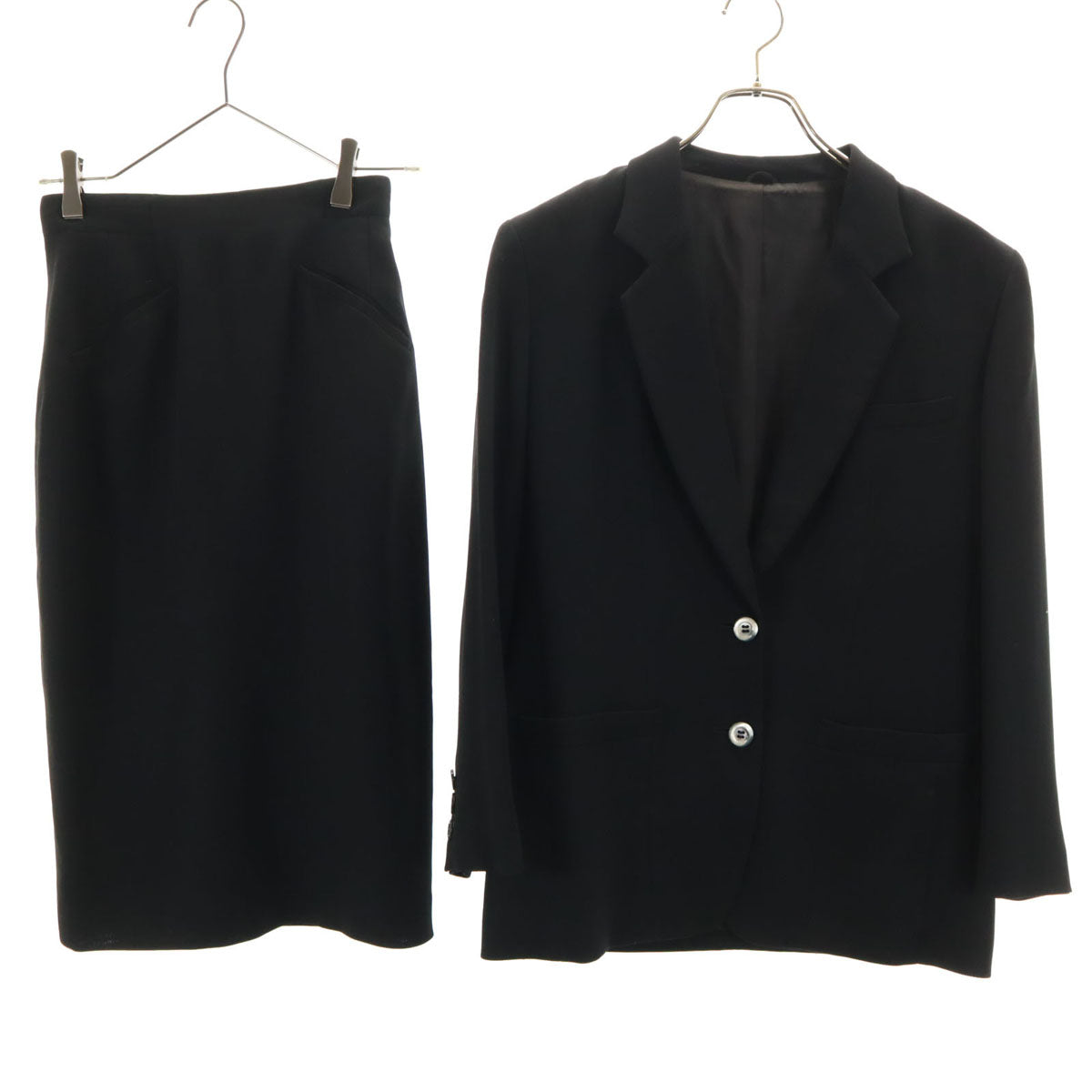 KENZO ケンゾー 90s 日本製 オールド スカートスーツ 上下 セットアップ 1 ブラック レディース