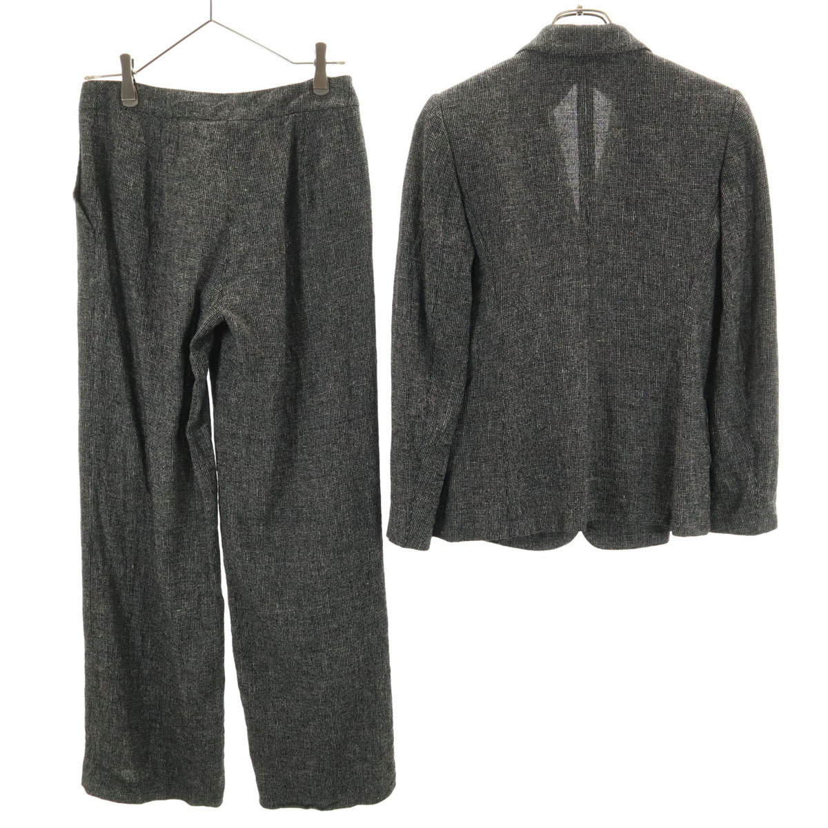 MAX MARA マックスマーラ イタリア製 リネン パンツスーツ 上下 セットアップ 36 ブラック レディース