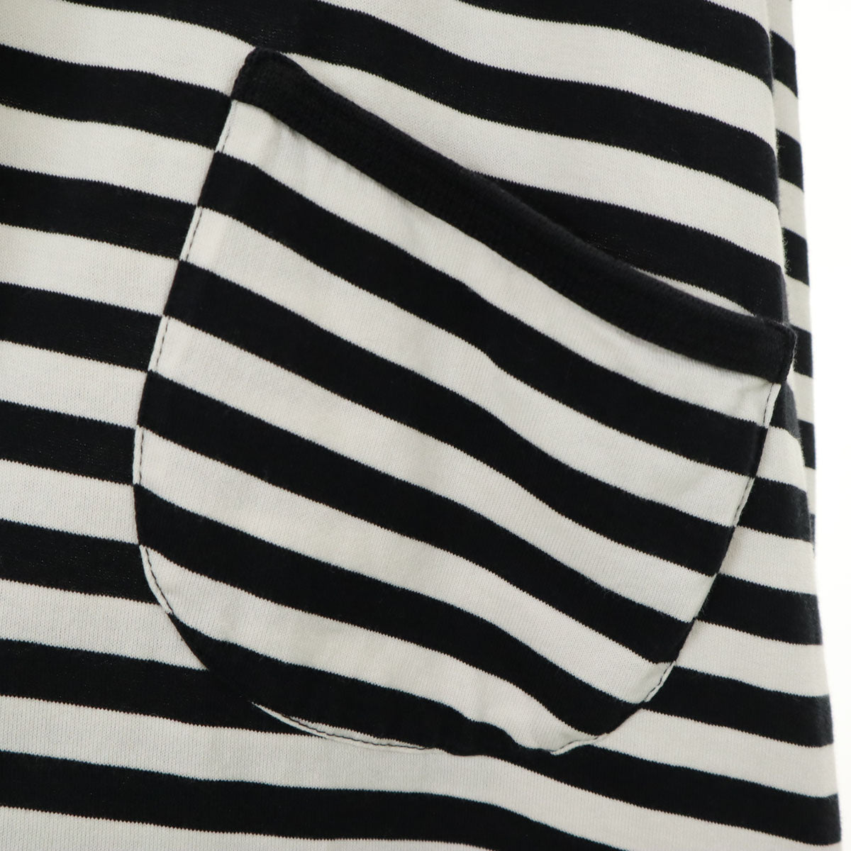 marimekko マリメッコ フィンランド製 ボーダー柄 長袖 天竺 ワンピース 160 ホワイト キッズ
