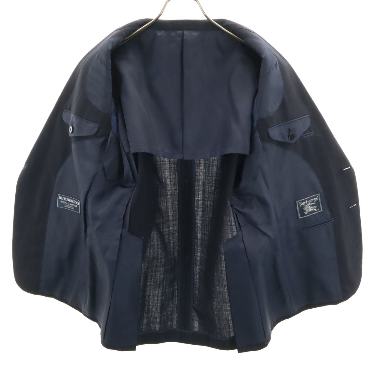 Burberrys バーバリーズ 90s オールド ストライプ柄 テーラードジャケット AB5 ネイビー メンズ