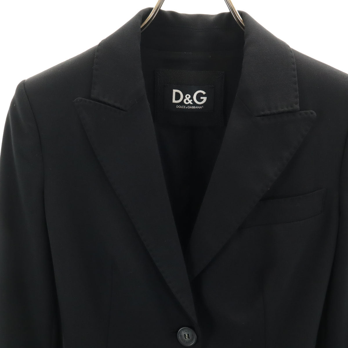 D&G DOLCE & GABBANA ディーアンドジー ドルチェアンドガッバーナ テーラードジャケット 36 ブラック レディース