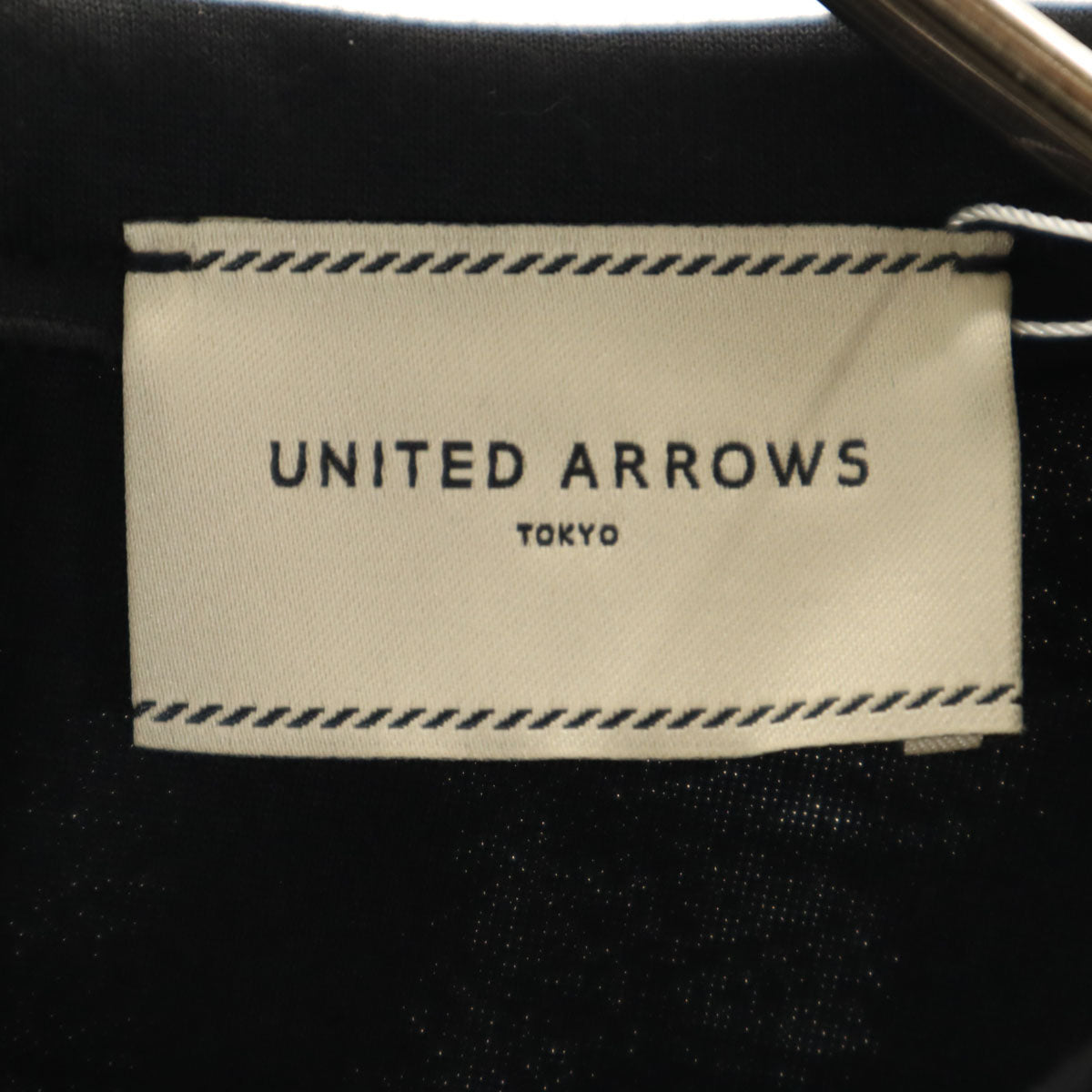 未使用 UNITED ARROWS ユナイテッドアローズ 7分袖 ビジュー トレーナー FREE ブラック レディース
