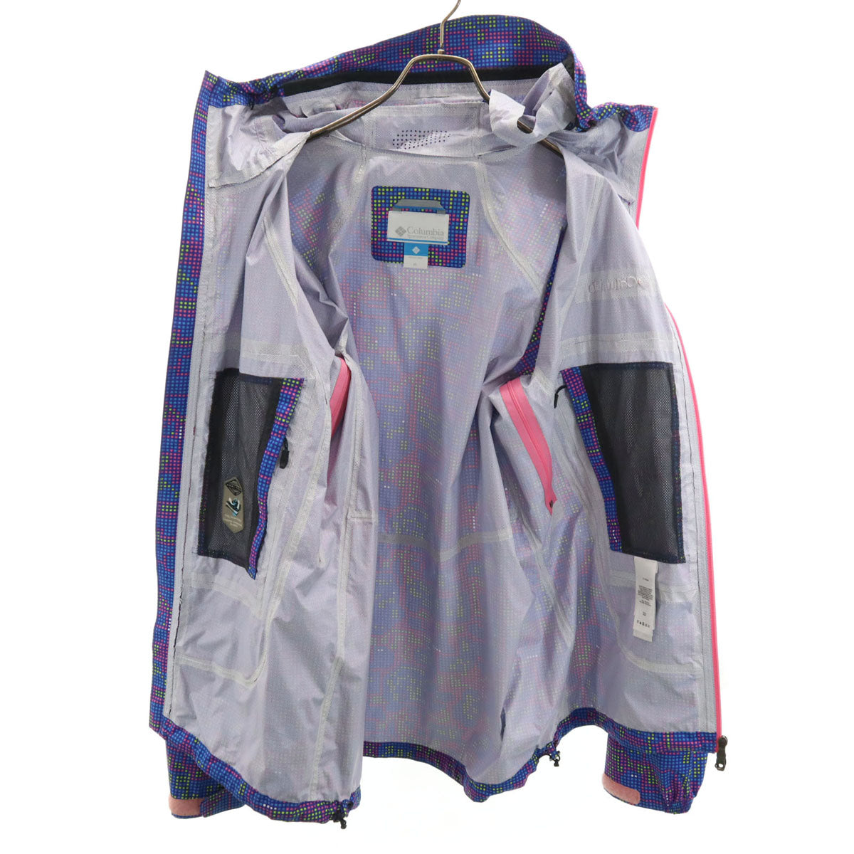 Columbia コロンビア ベリンガー ジャケット XL 青紫 アウトドア 収納袋付き メンズ