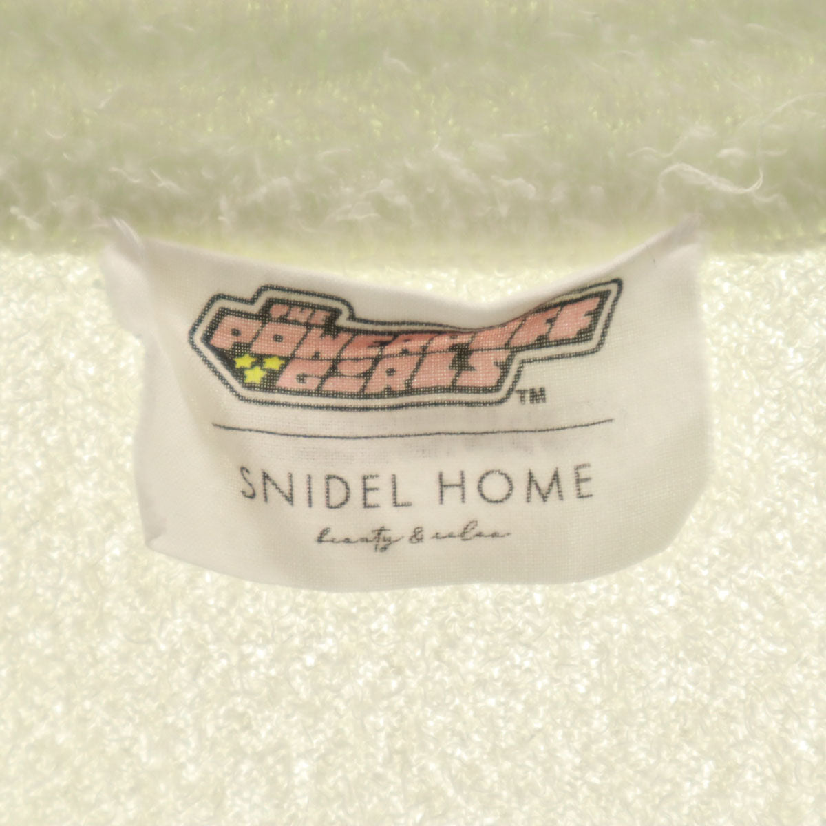 SNIDEL HOME スナイデルホーム THE POWERPUFF GIRLS パワーパフガールズ コラボ バターカップ 長袖 カーディガン F アイボリー ルームウェア レディース