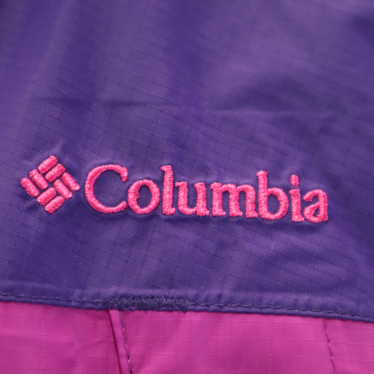 Columbia コロンビア レインジャケット 上下 セットアップ S パープル系 収納袋付き レディース