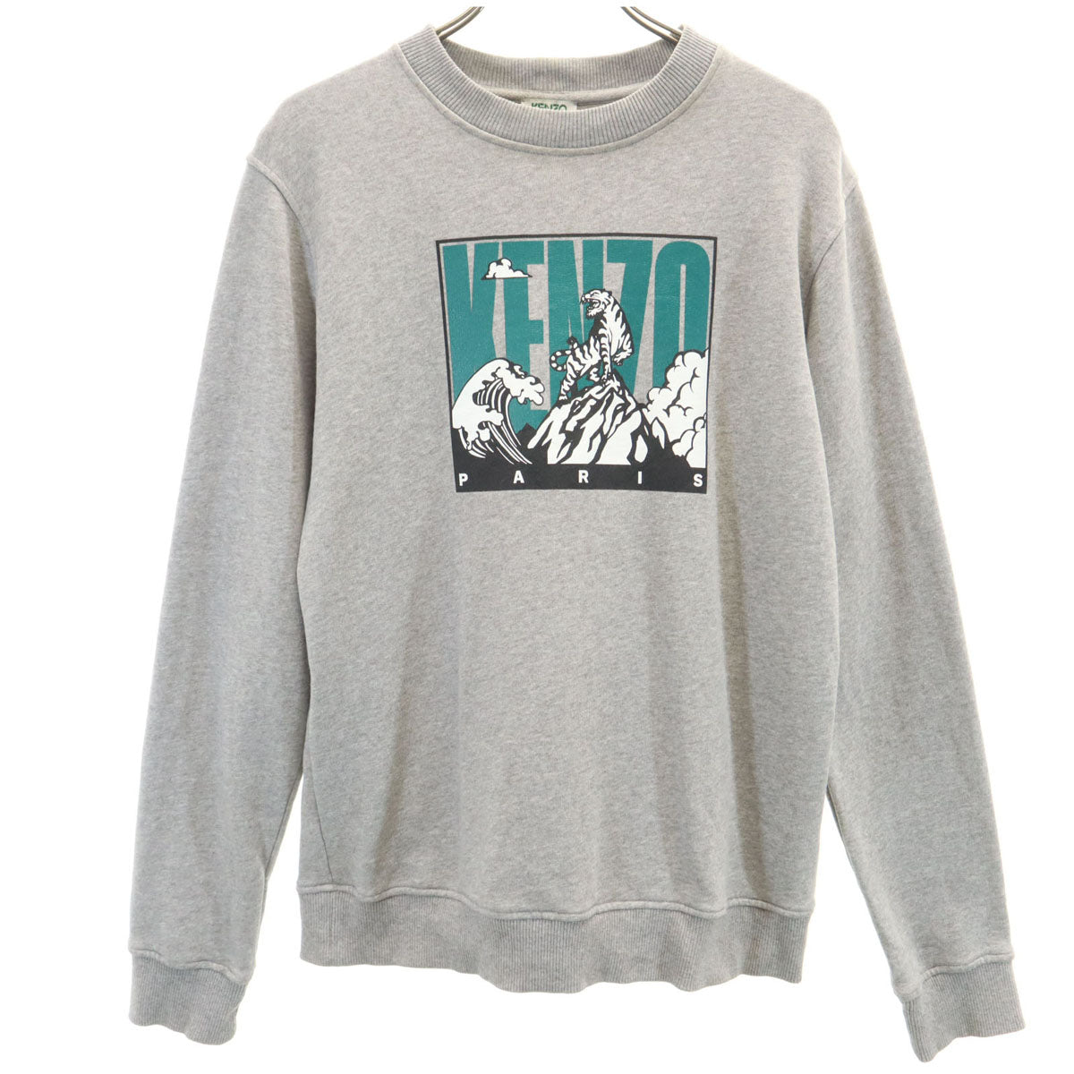 KENZO ケンゾー ポルトガル製 長袖 スウェット トレーナー XS グレー 