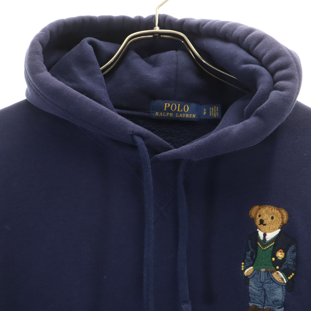 POLO RALPH LAUREN ポロラルフローレン ポロベア刺繍 長袖 スウェットパーカー S ネイビー 裏起毛 メンズ