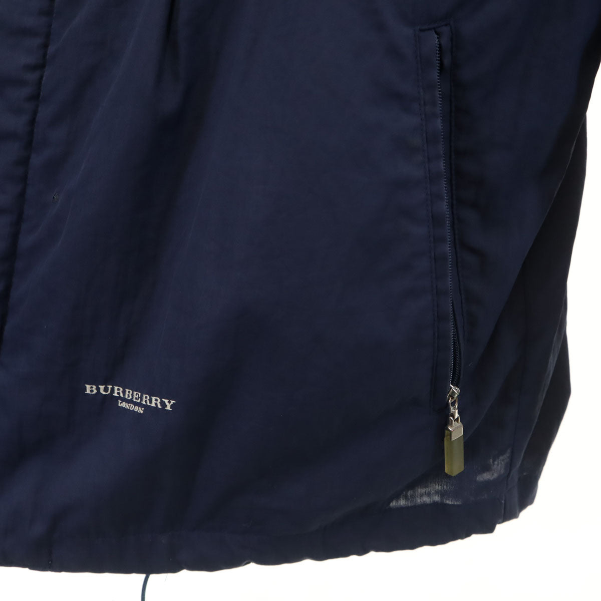 BURBERRY LONDON バーバリーロンドン 日本製 2WAY ナイロンジャケット L ネイビー 三陽商会 ポケッタブル メンズ