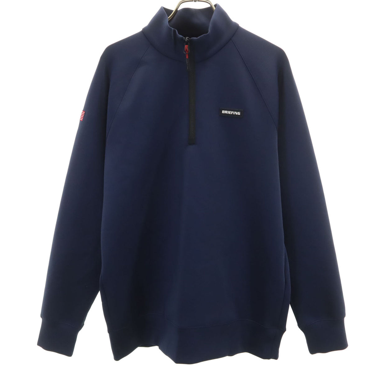 美品 BRIEFING ブリーフィング ゴルフ 長袖 ハーフジップ ウェア M ネイビー メンズ