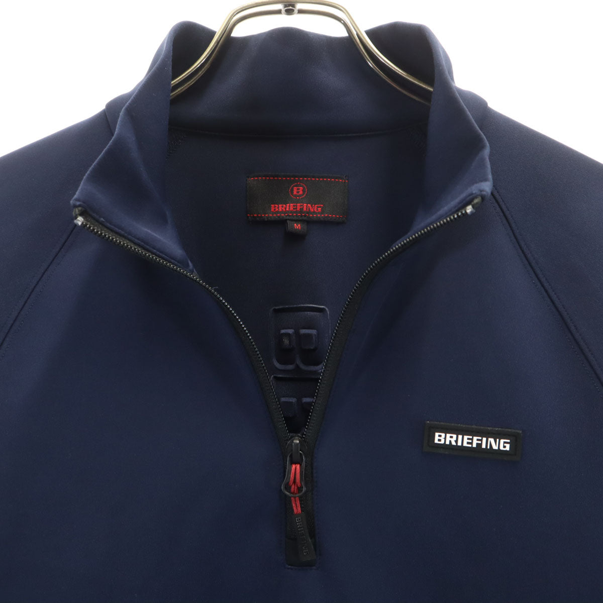 美品 BRIEFING ブリーフィング ゴルフ 長袖 ハーフジップ ウェア M ネイビー メンズ