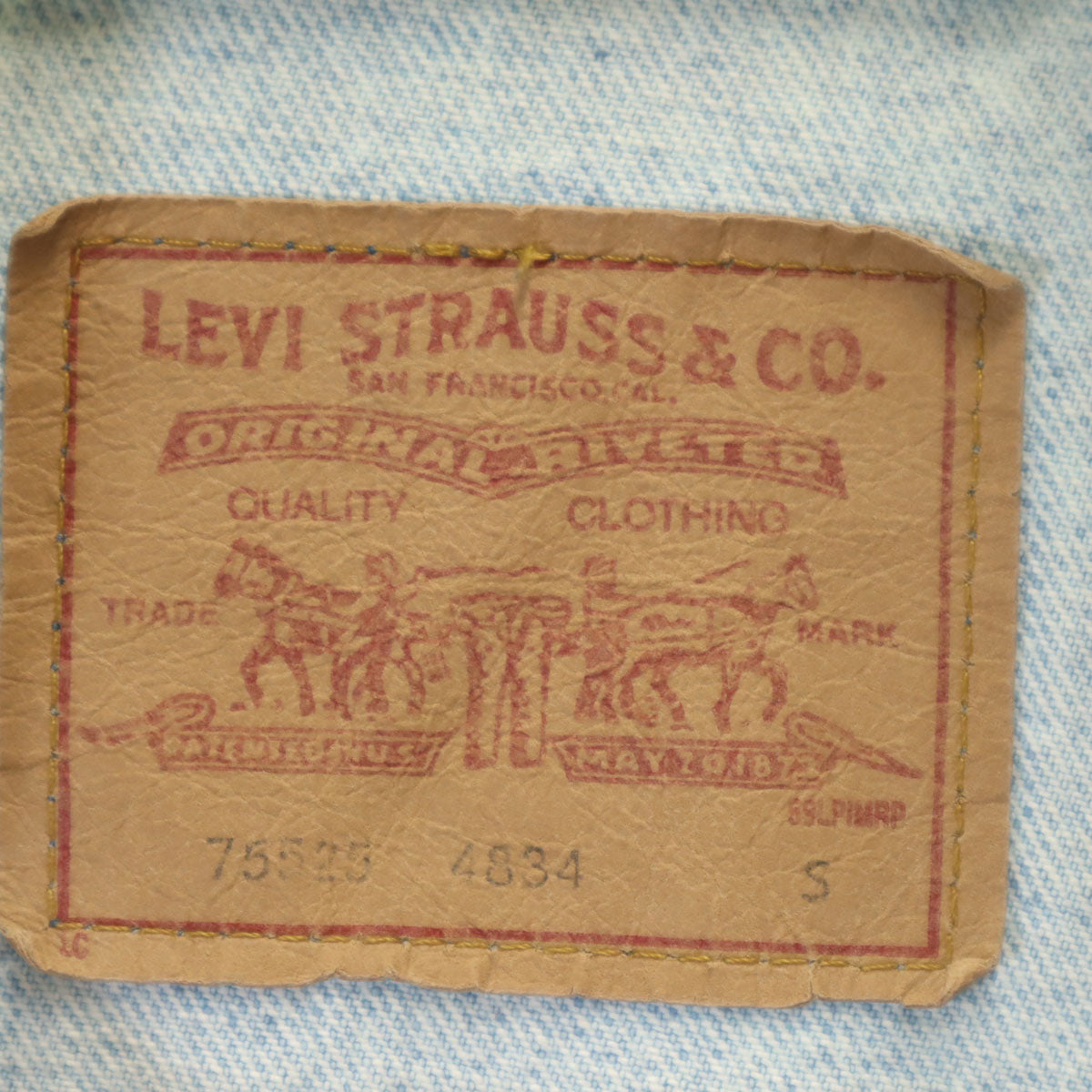 Levi's リーバイス 80s 90s 75525 カナダ製 オールド デニムジャケット S ブルー ジージャン トラッカー メンズ