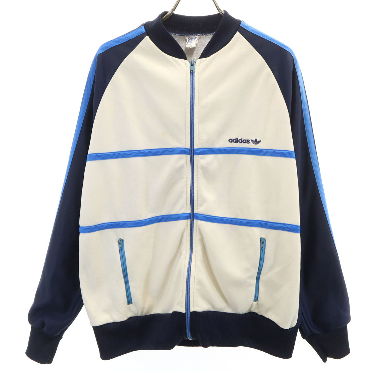 adidas アディダス 70s 80s ヴィンテージ トラックジャケット 5 ネイビー ジャージ メンズ