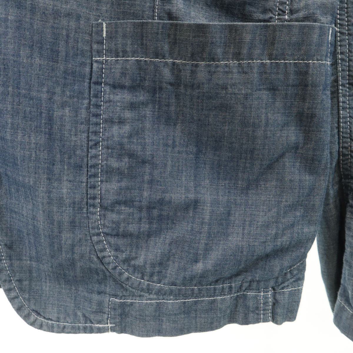 COMME des GARCONS HOMME コムデギャルソンオム 2009年 日本製 シャンブレー テーラードジャケット L ネイビー メンズ